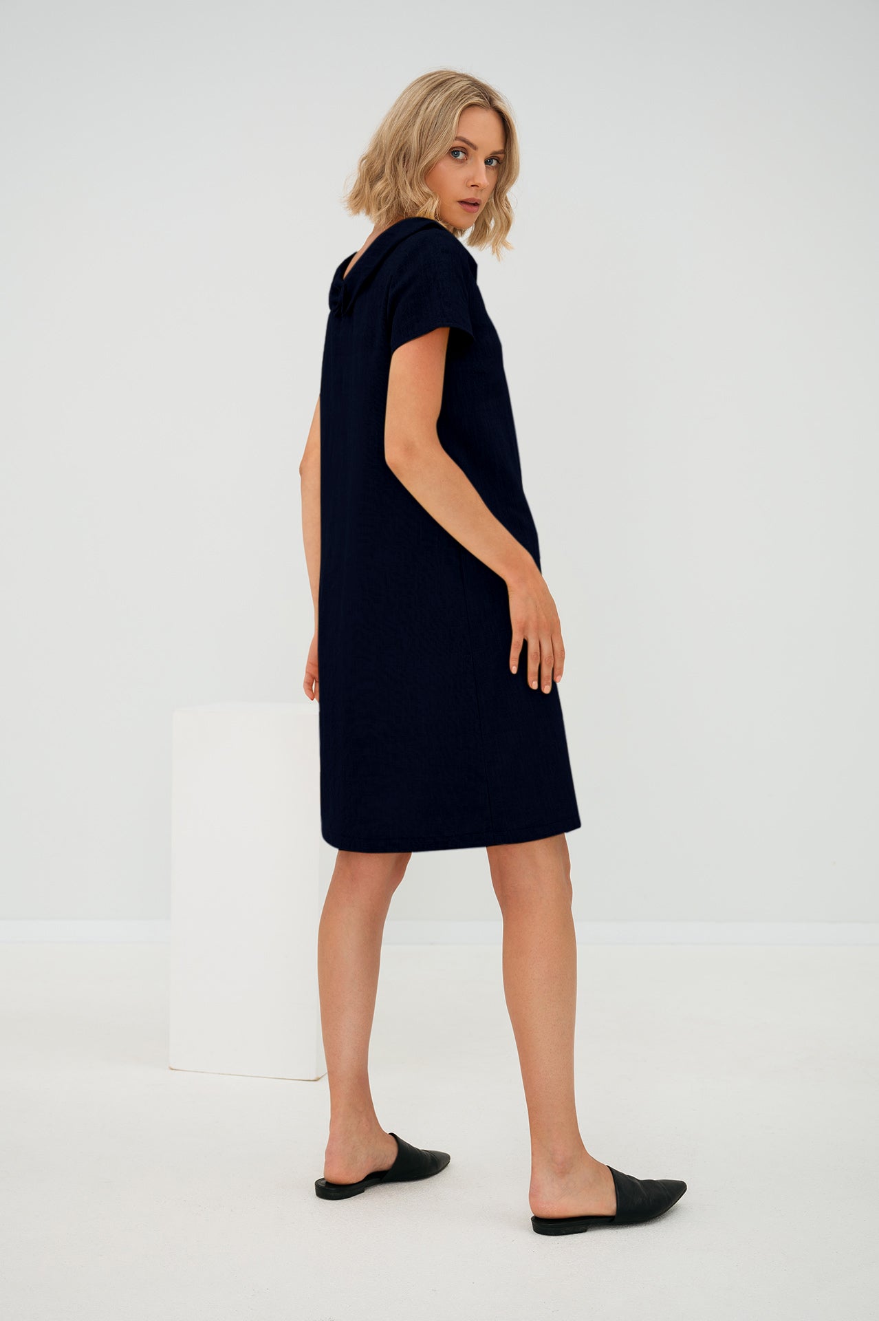 Linen Dress STORY - Deep Blue