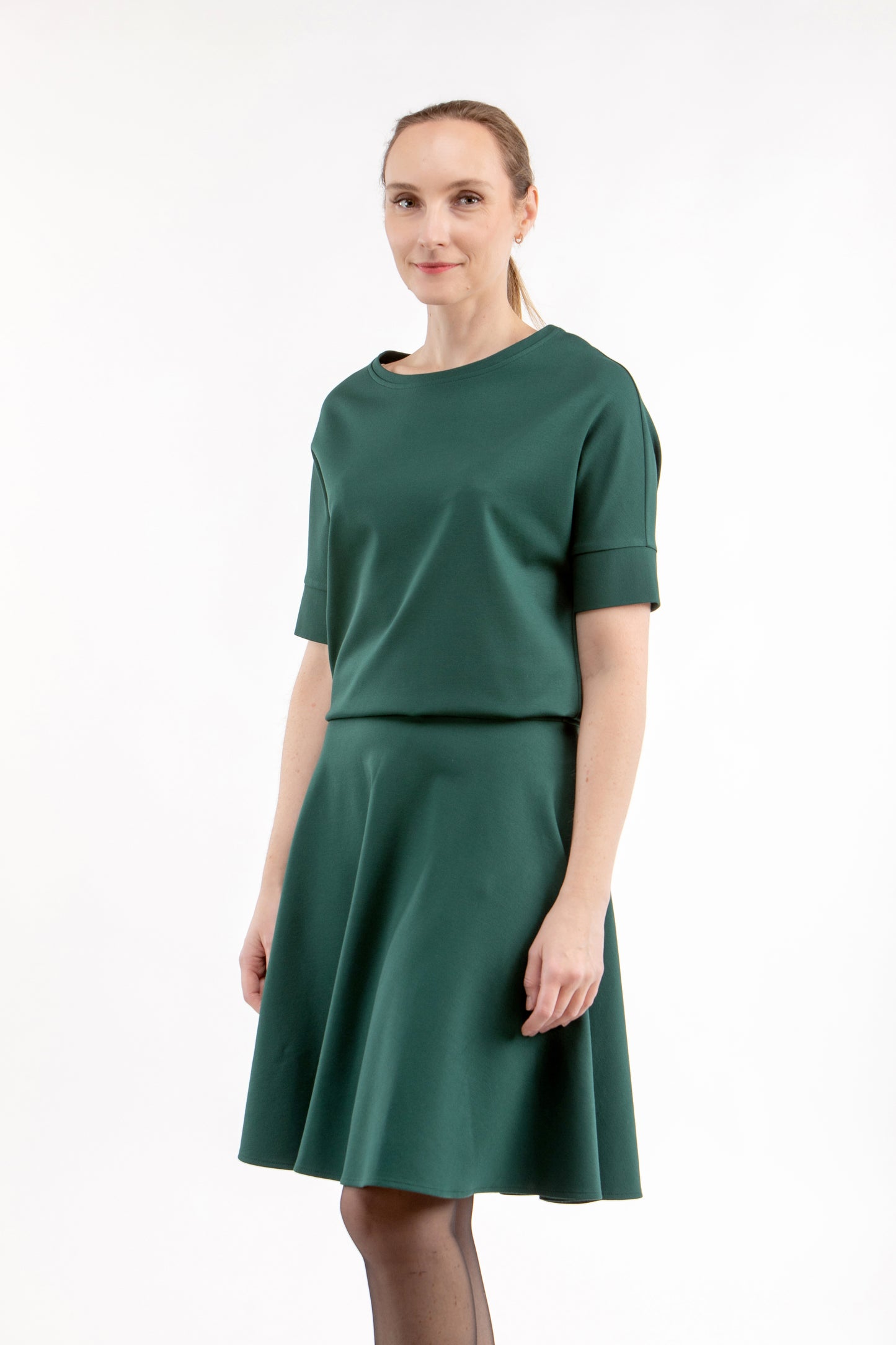 Italienisches Puntokleid IRIS, grün, S