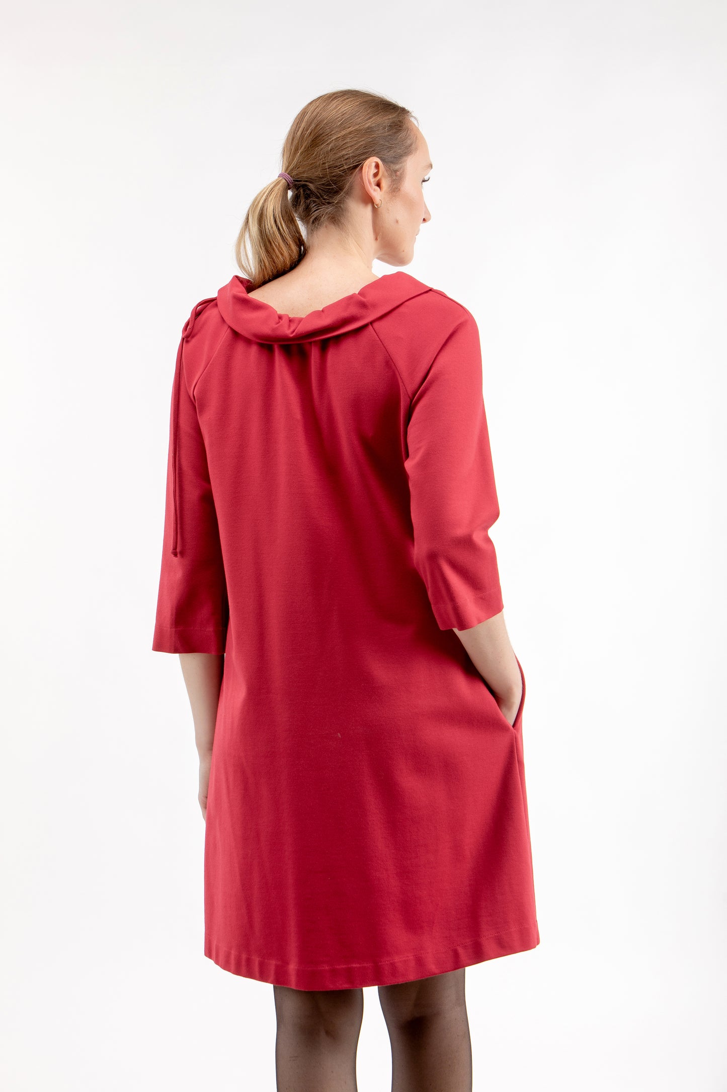 Italienisches Puntokleid ARIA, rot, S
