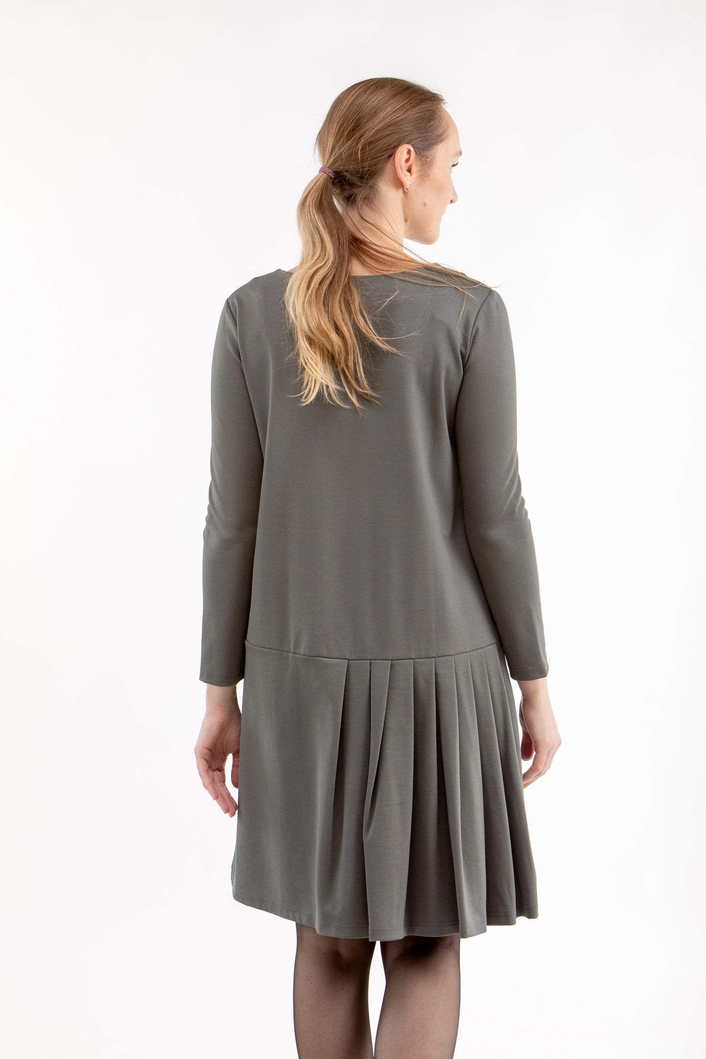 Robe Punto italienne LYRA, vert gris, S