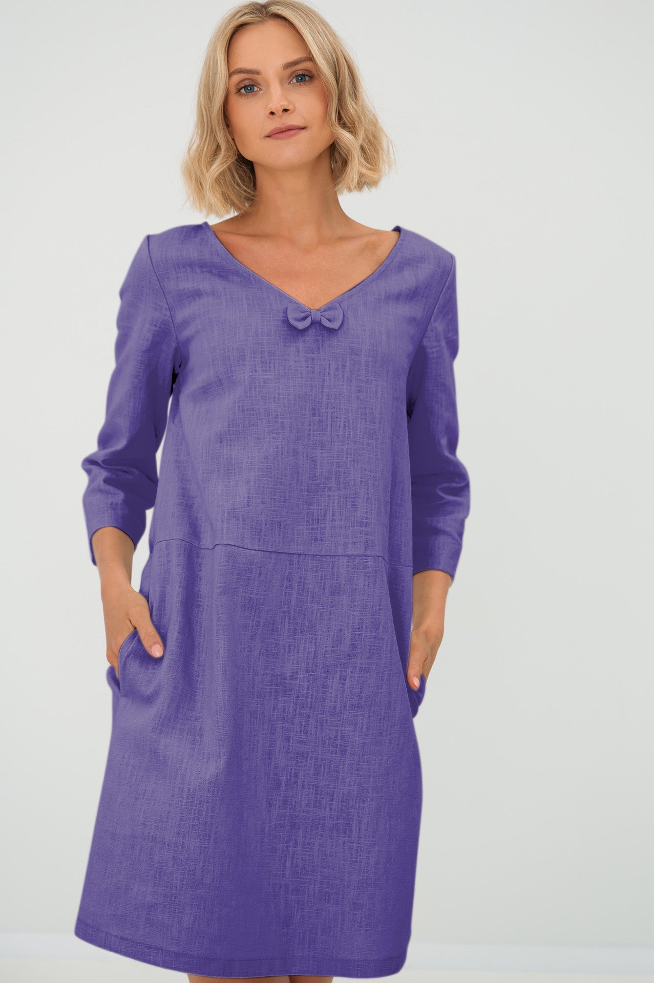 Linen dress SUN - Purple