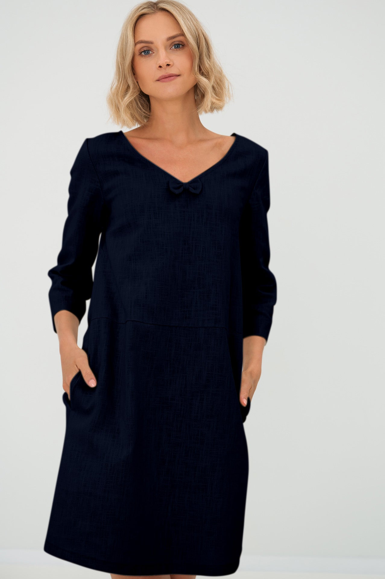 Linen dress SUN - Deep Blue