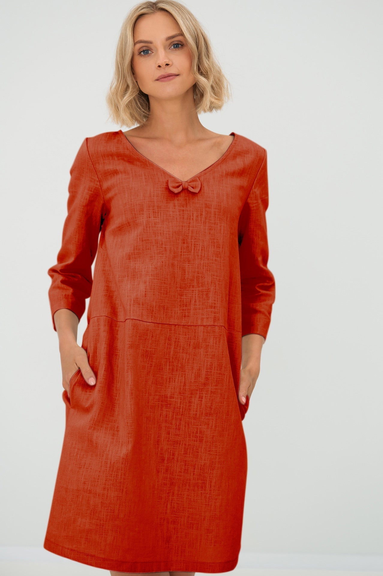 Linen dress SUN - Orange