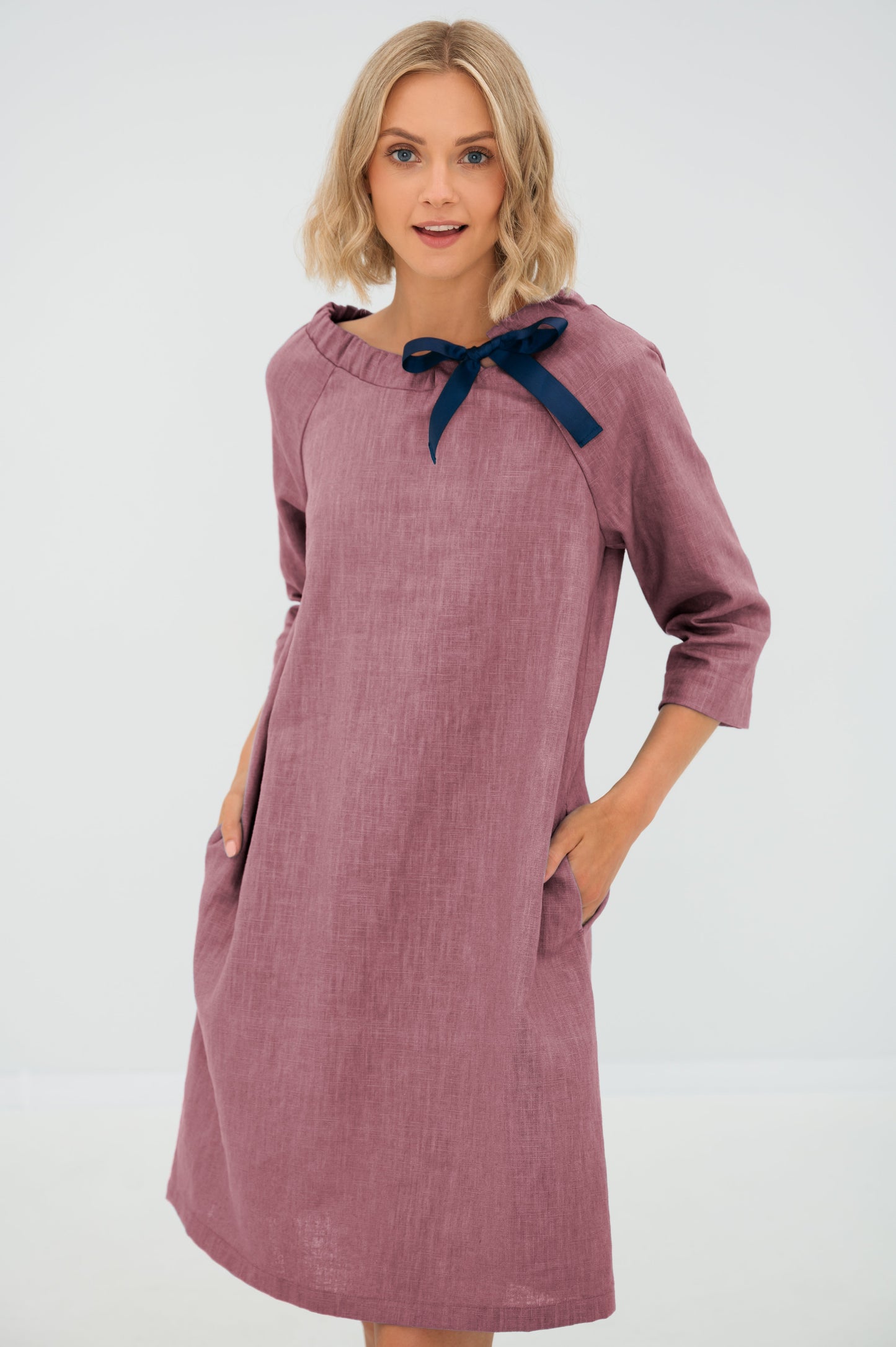 Robe de cocktail en lin FRENCH