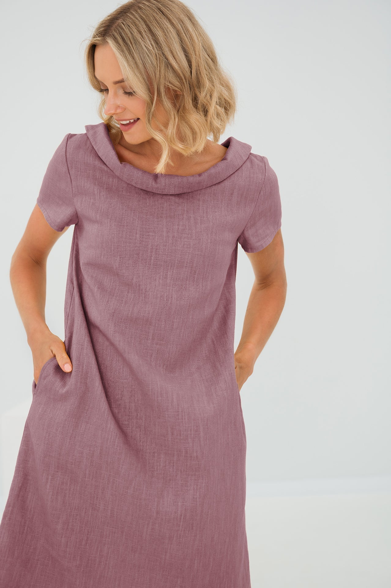 Linen Dress STORY - Dusty Rose