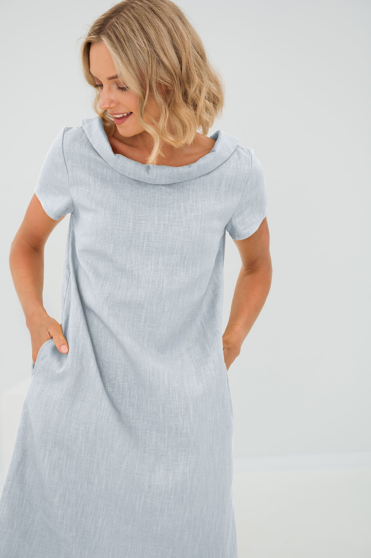 Linen Dress STORY - Light Blue