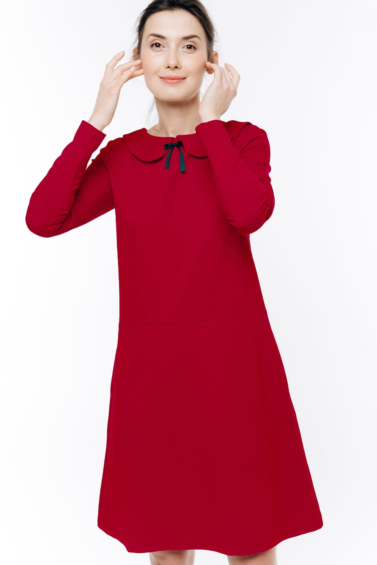 PARISIAN dress in red #Color_Red
