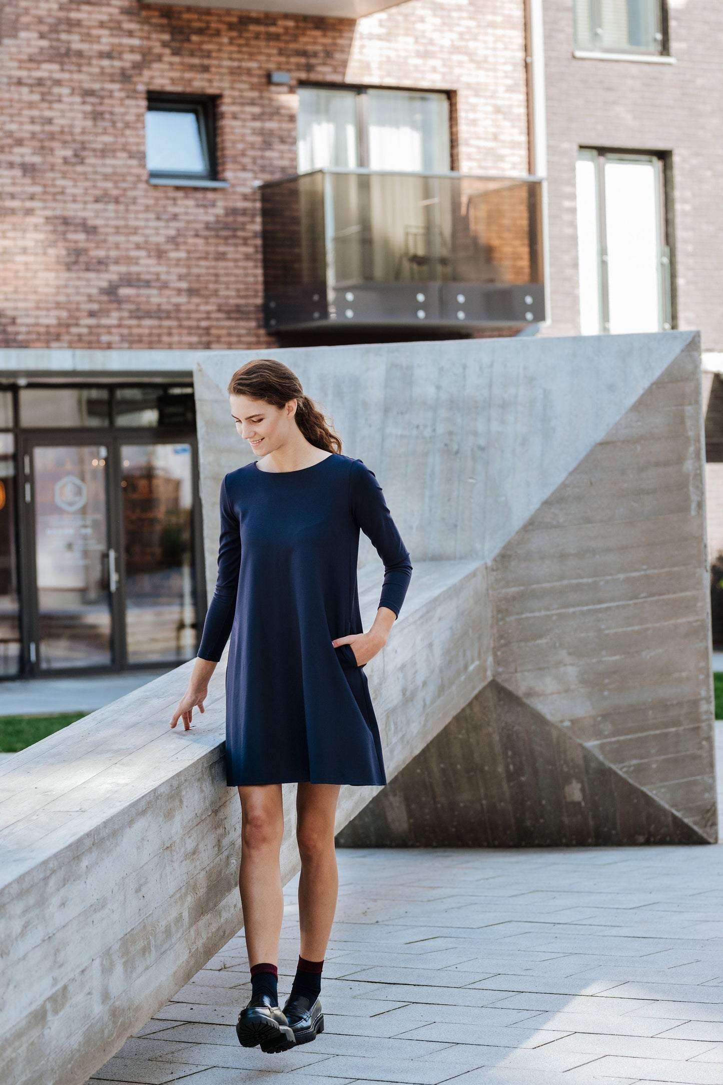 LeMuse CALMNESS Kleid mit Knöpfen, Grün, XL