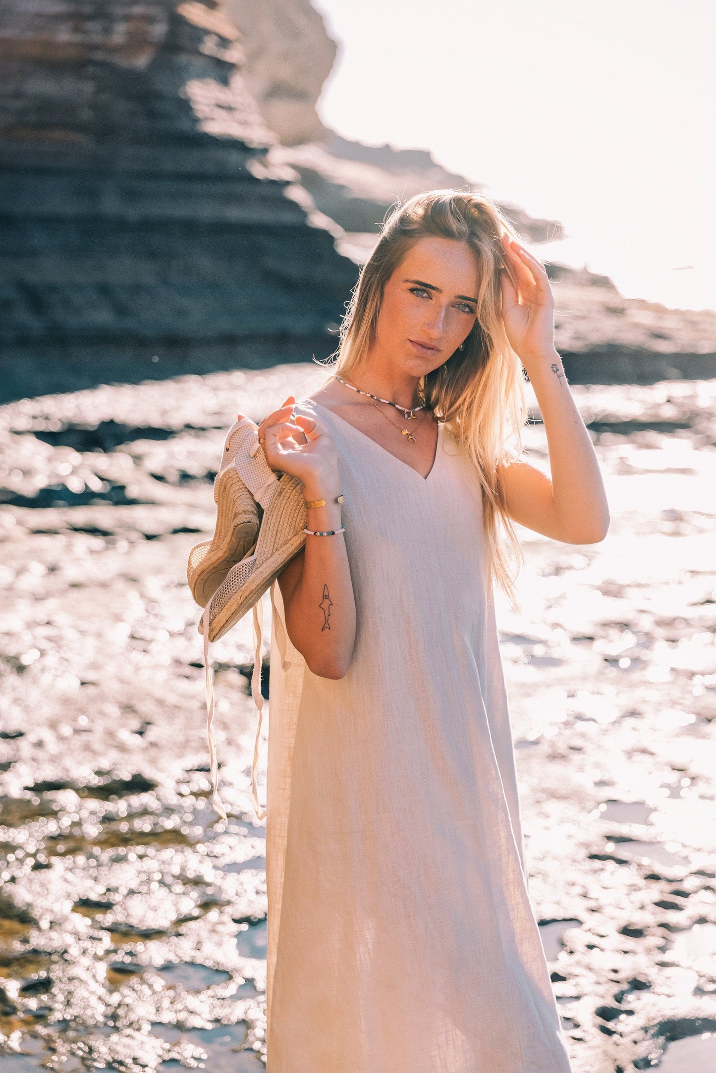 Linen dress SUNSET - Beige