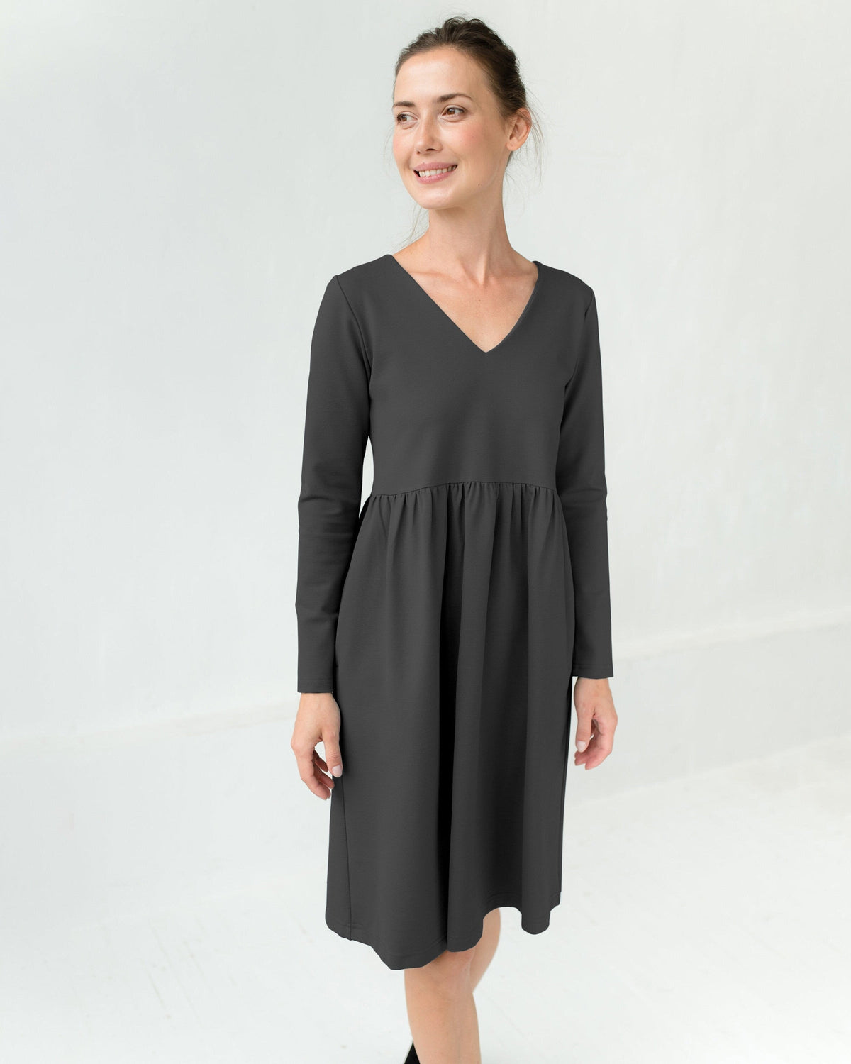 SUNSHINE dress in gray green #Color_Gray green
