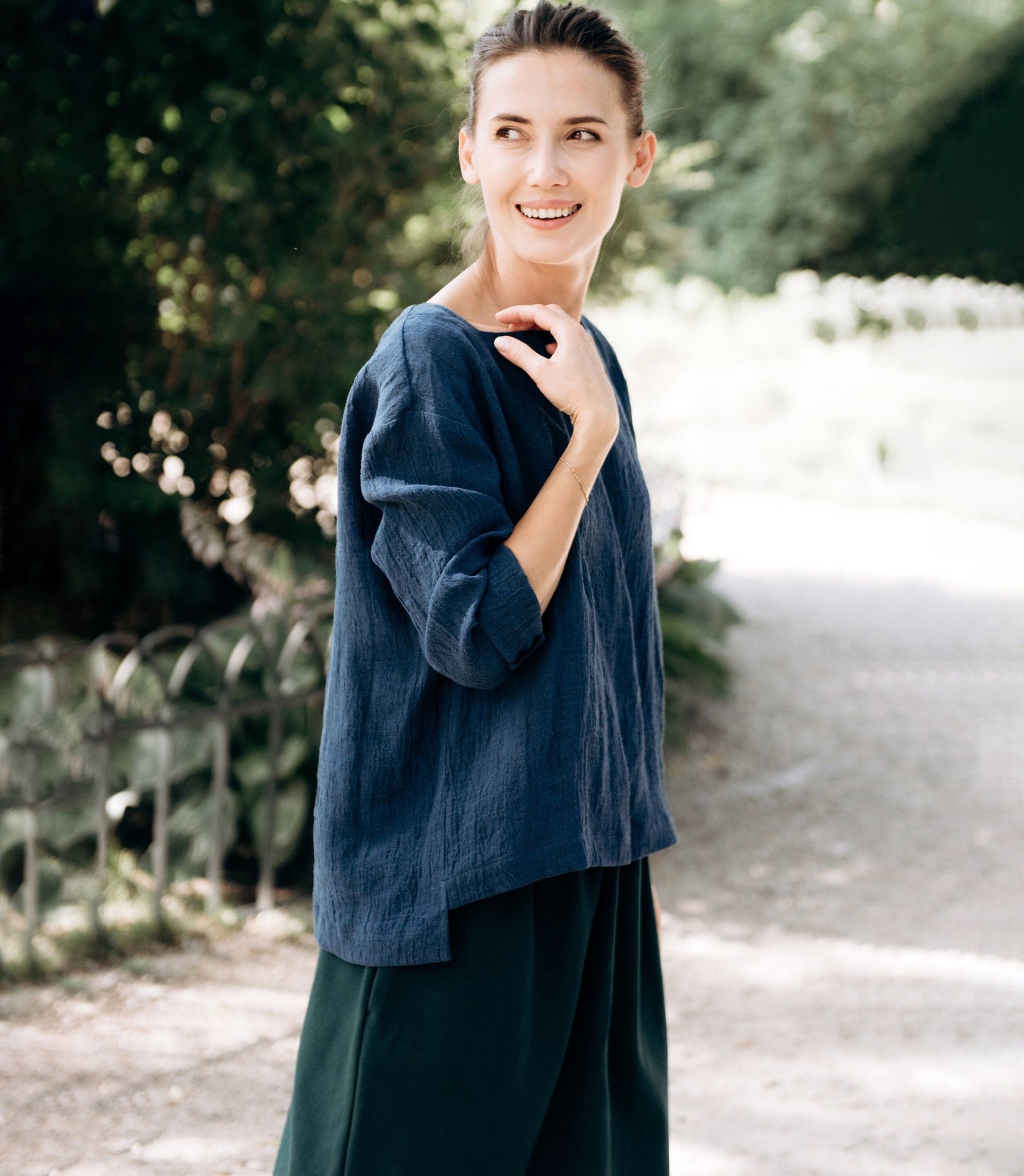 LeMuse Leinenhemd CLOUD, Tiefblau, M-L