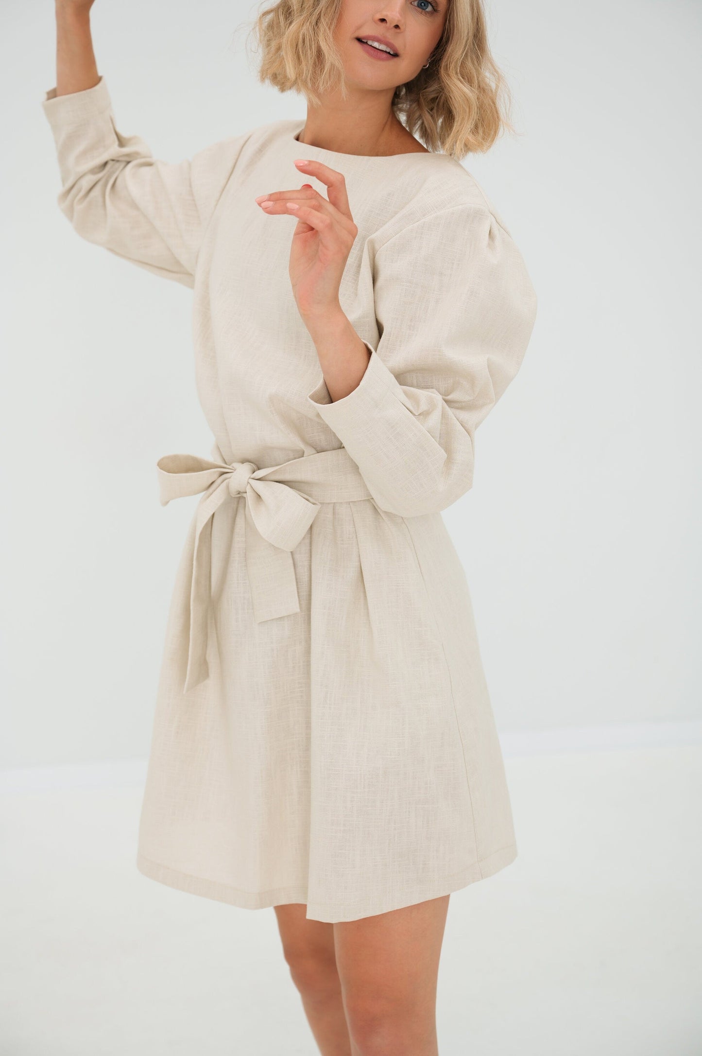 LeMuse Leinenkleid SUGAR, Beige, S