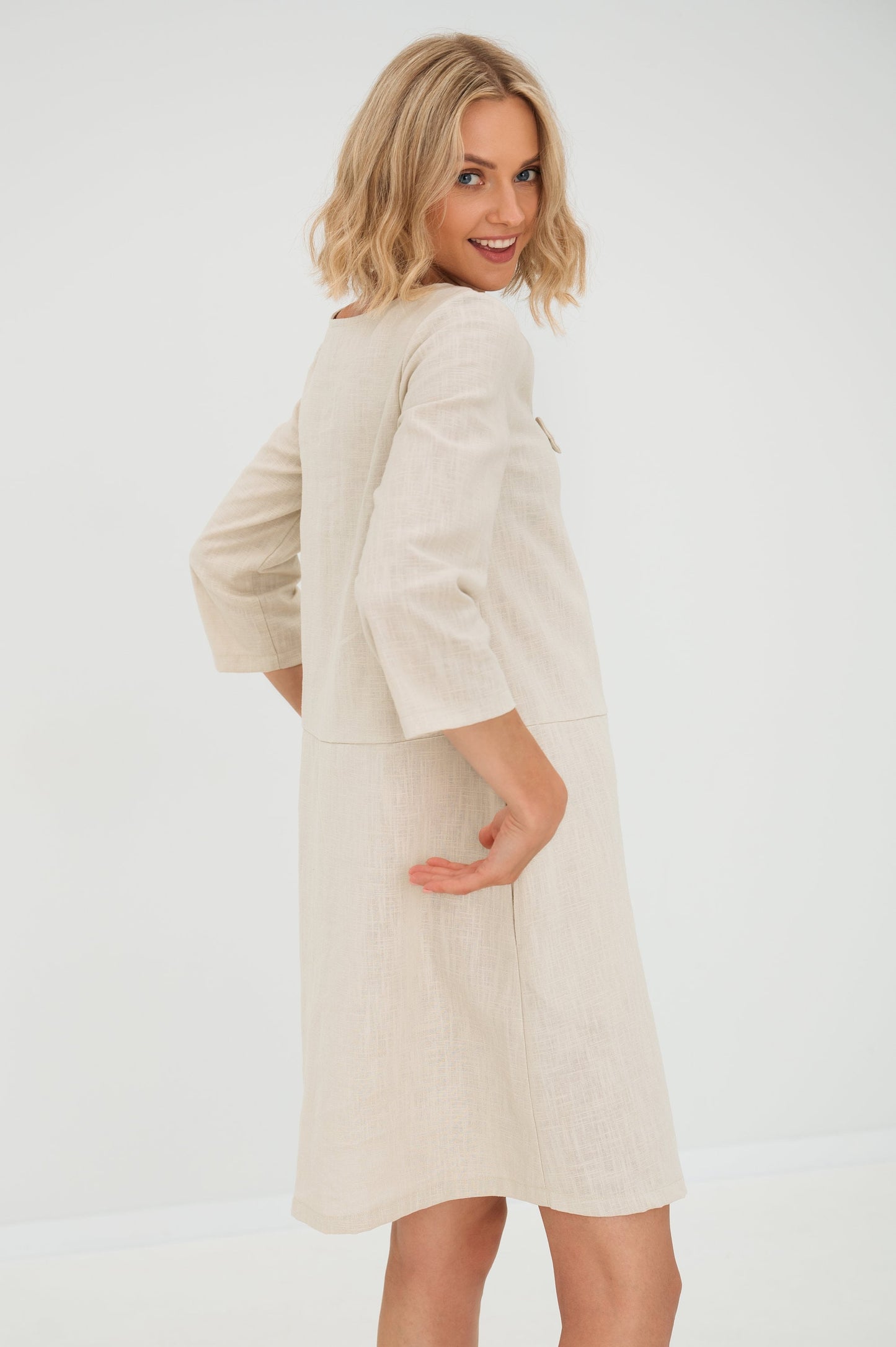 Linen dress SUN - Beige