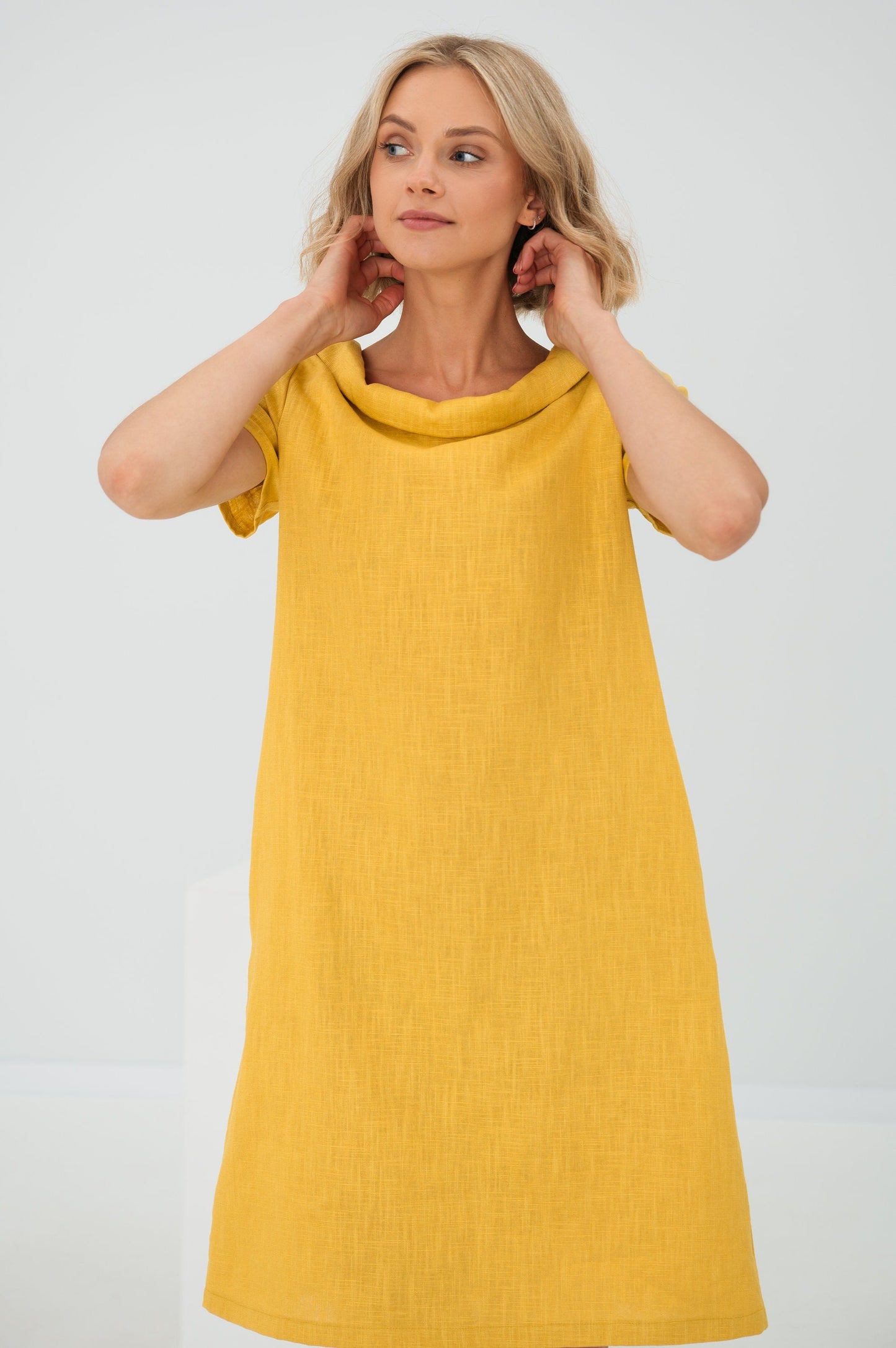 Linen Dress STORY - Yellow