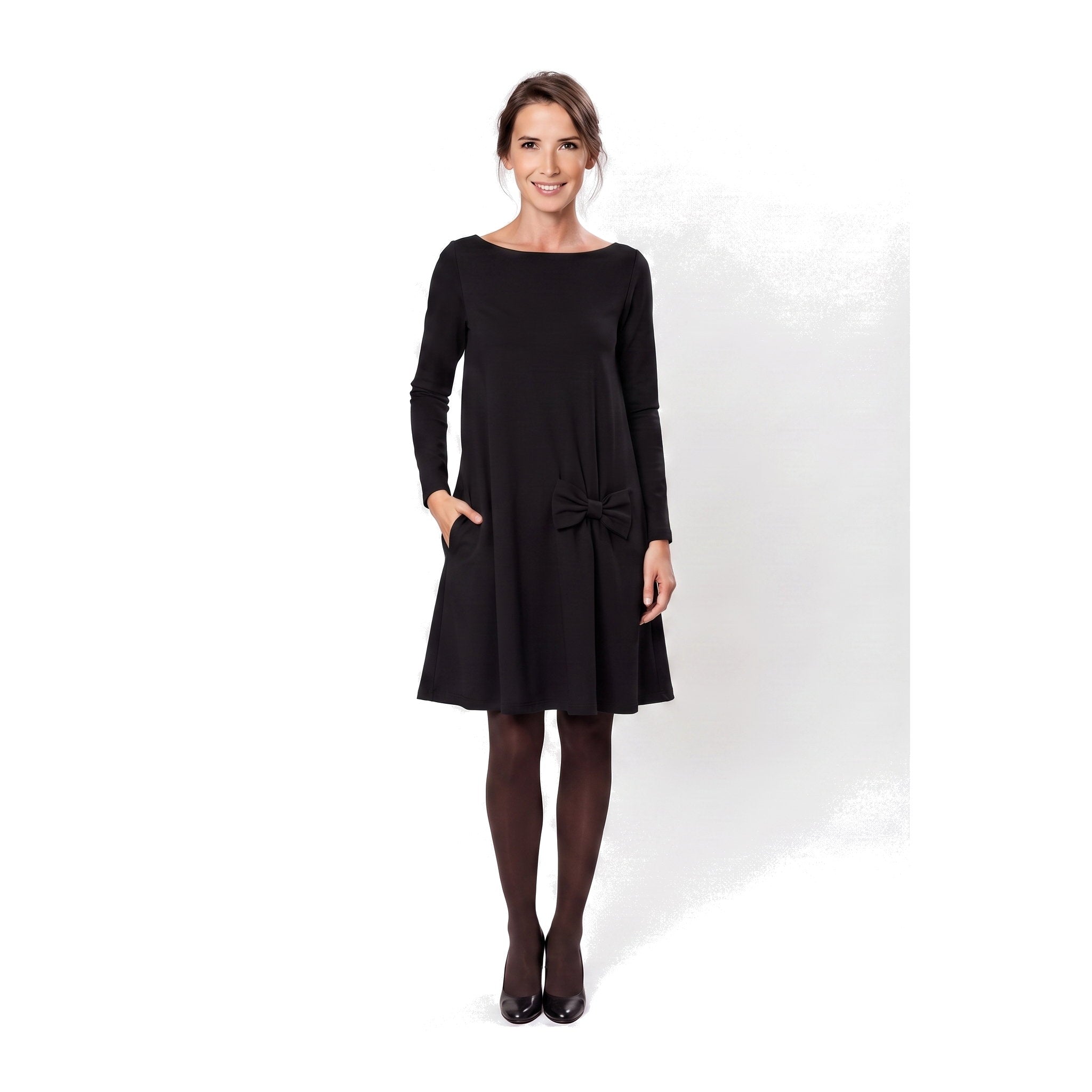 KISS — Italienisches Punto-Milano-Strick-Swingkleid