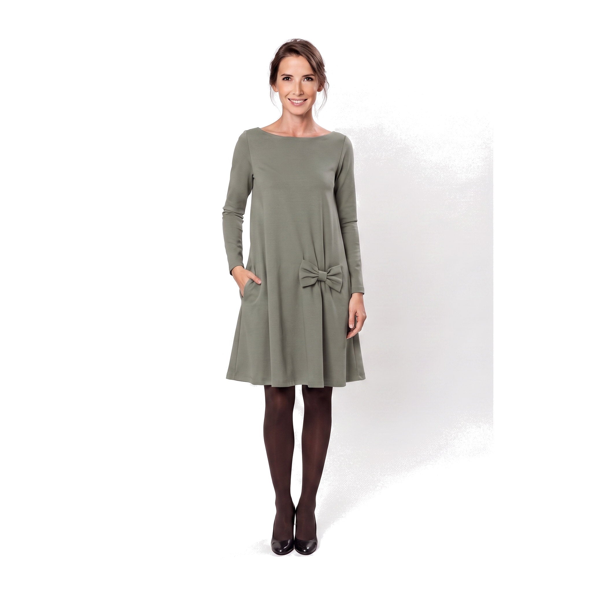 KISS — Italienisches Punto-Milano-Strick-Swingkleid