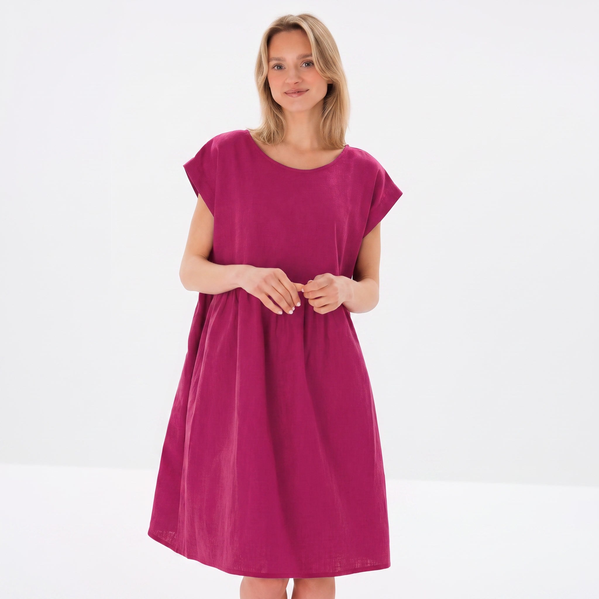 LUNA — Relaxed Linen Dress with Pockets