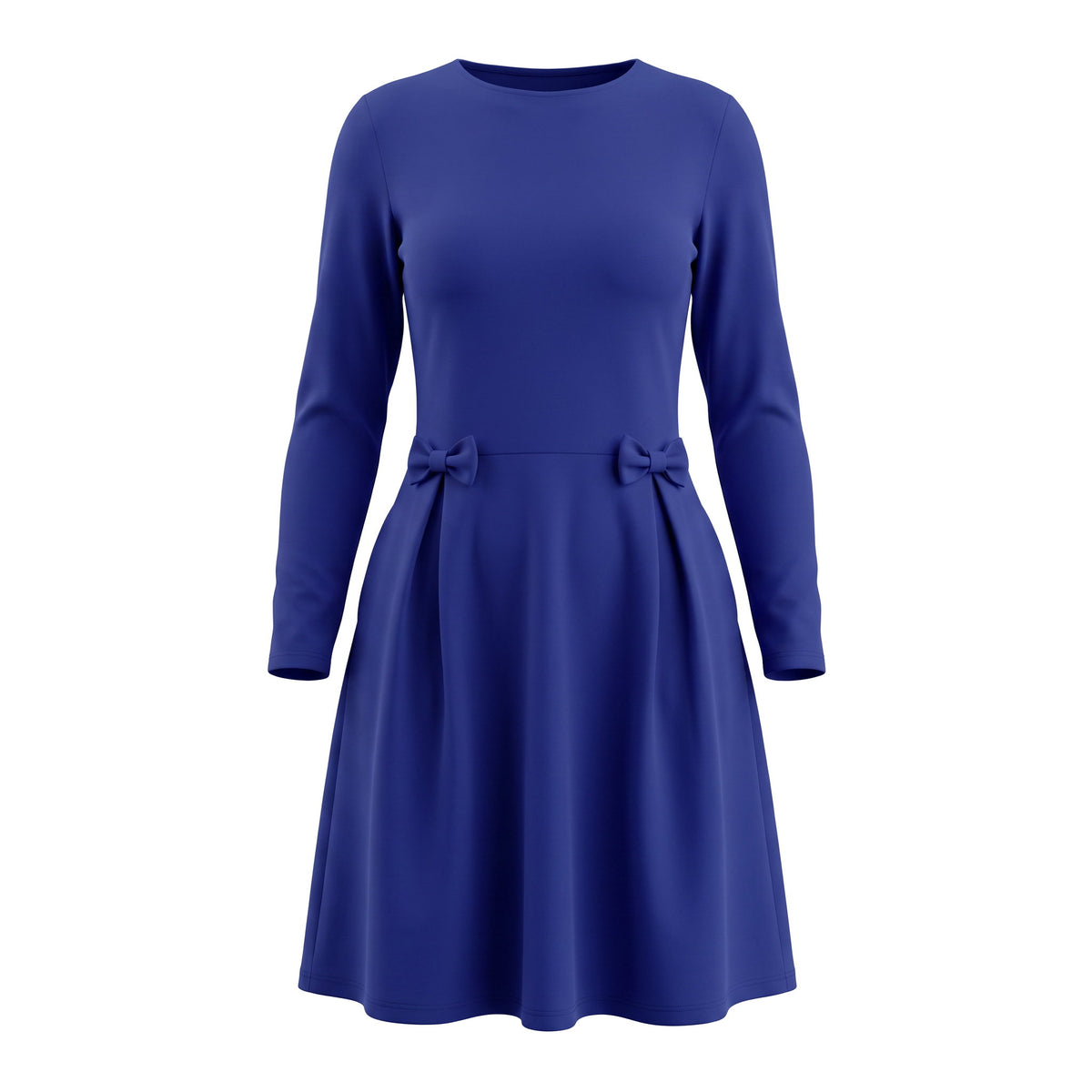 MADMUAZEL — Italian Punto Milano Knit Dress with Bows