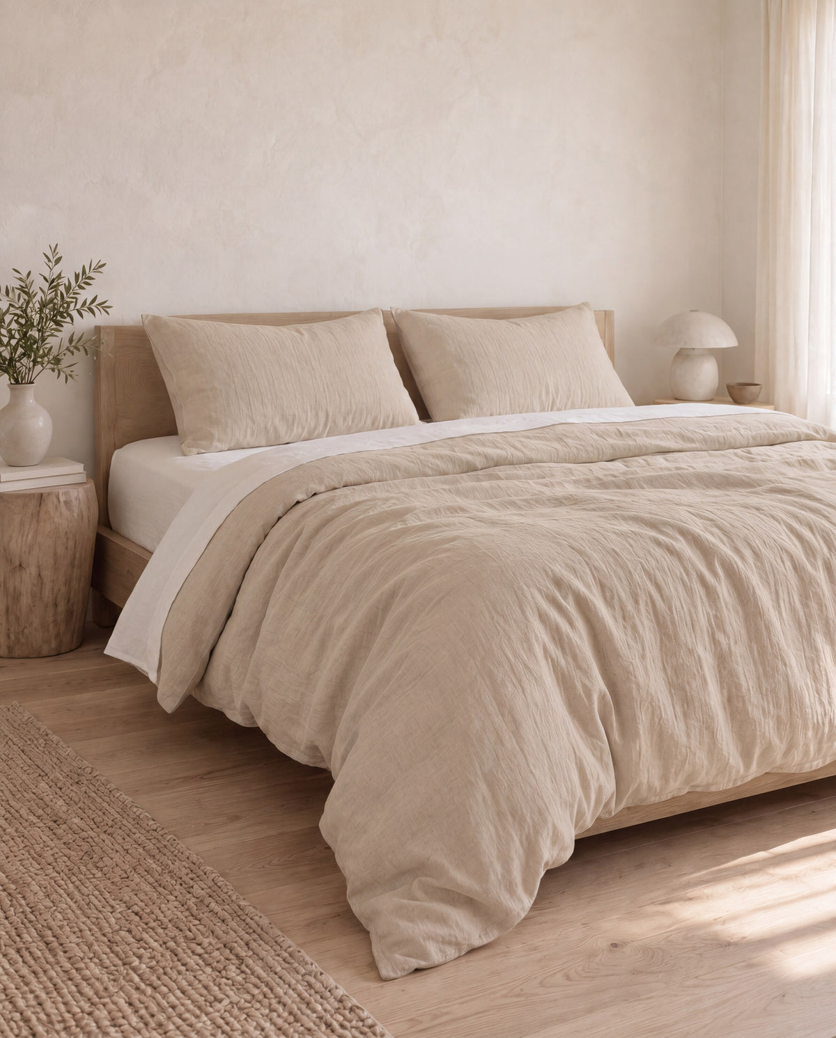 MILDA linen bedding in Natural