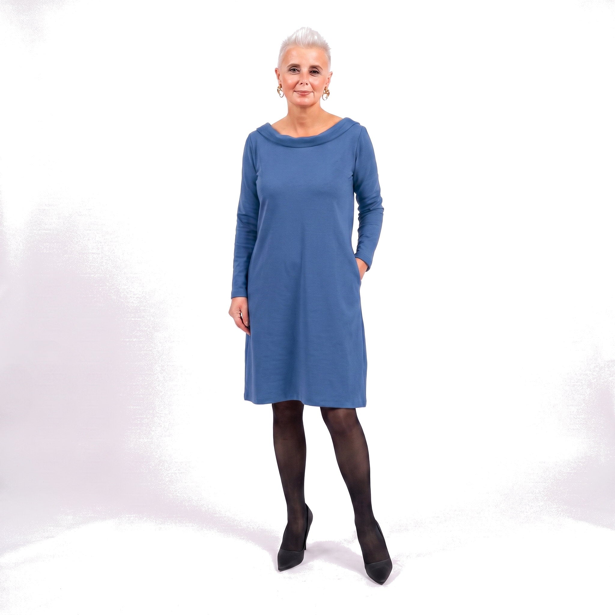 STORY — Midikleid aus italienischem Strick