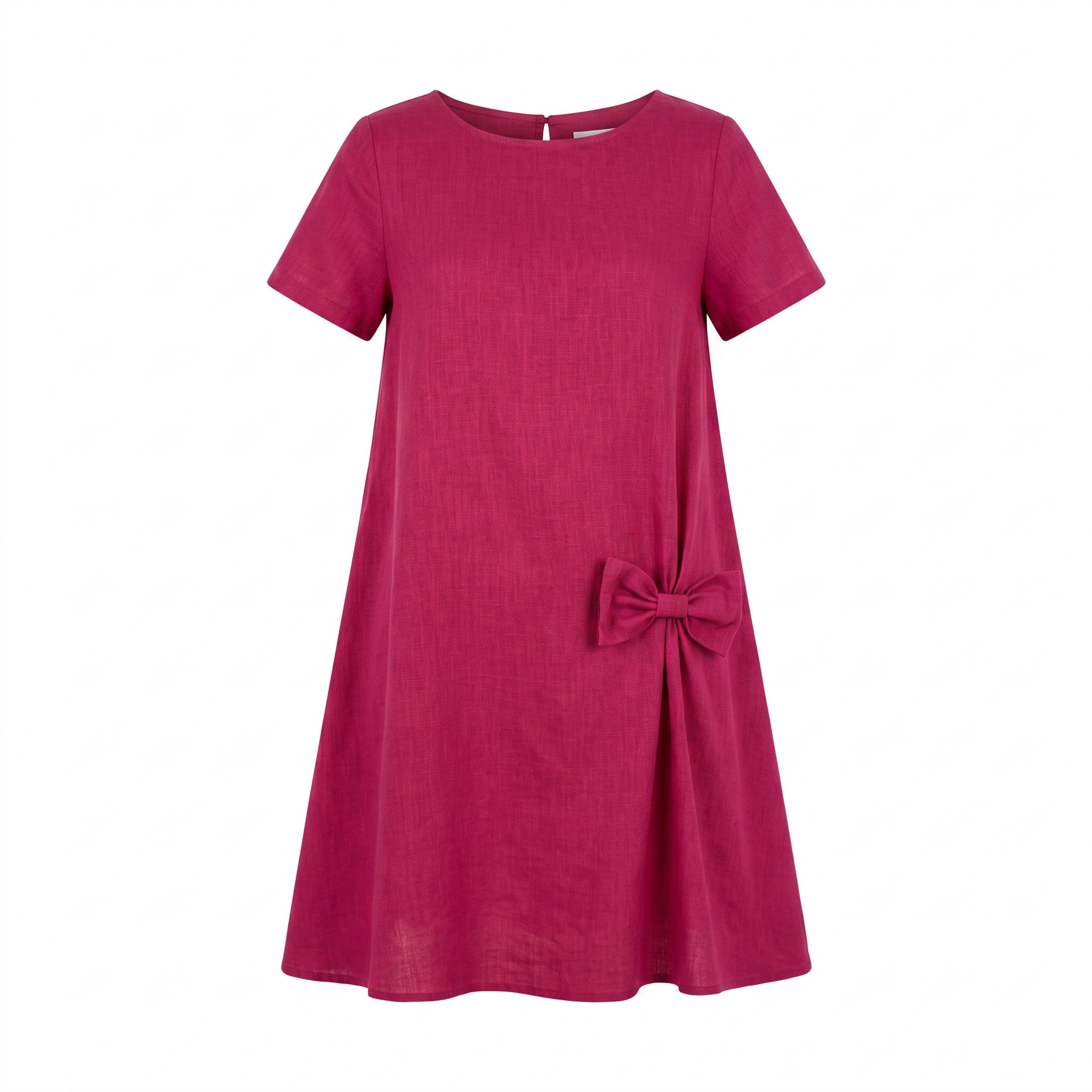 SUMMER KISS — Robe trapèze en lin à nœud