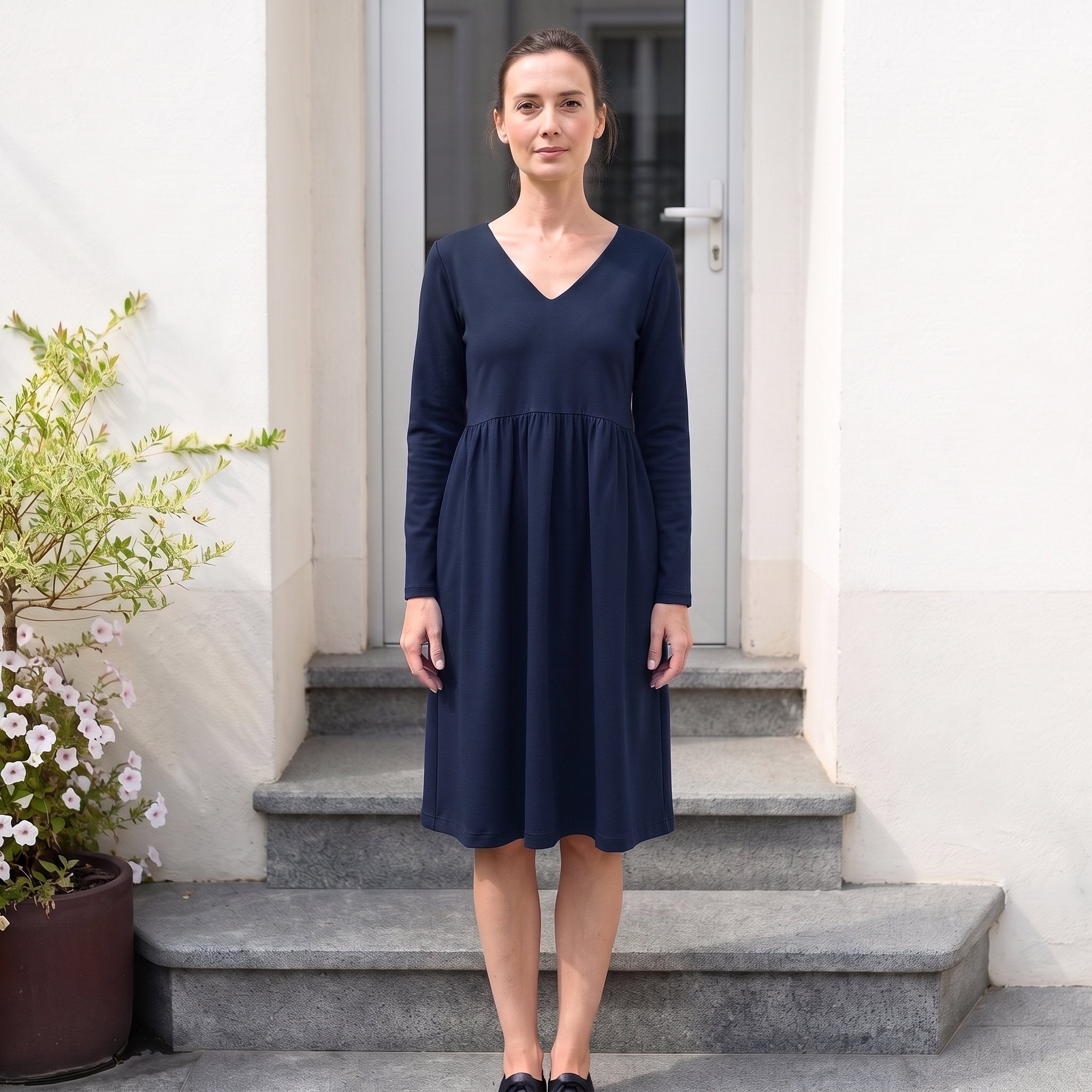 SUNSHINE — Italienisches Punto-Milano-Strickkleid