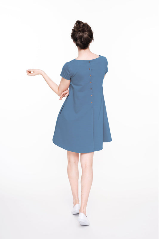 LeMuse light blue SUMMER CALMNESS dress with buttons
