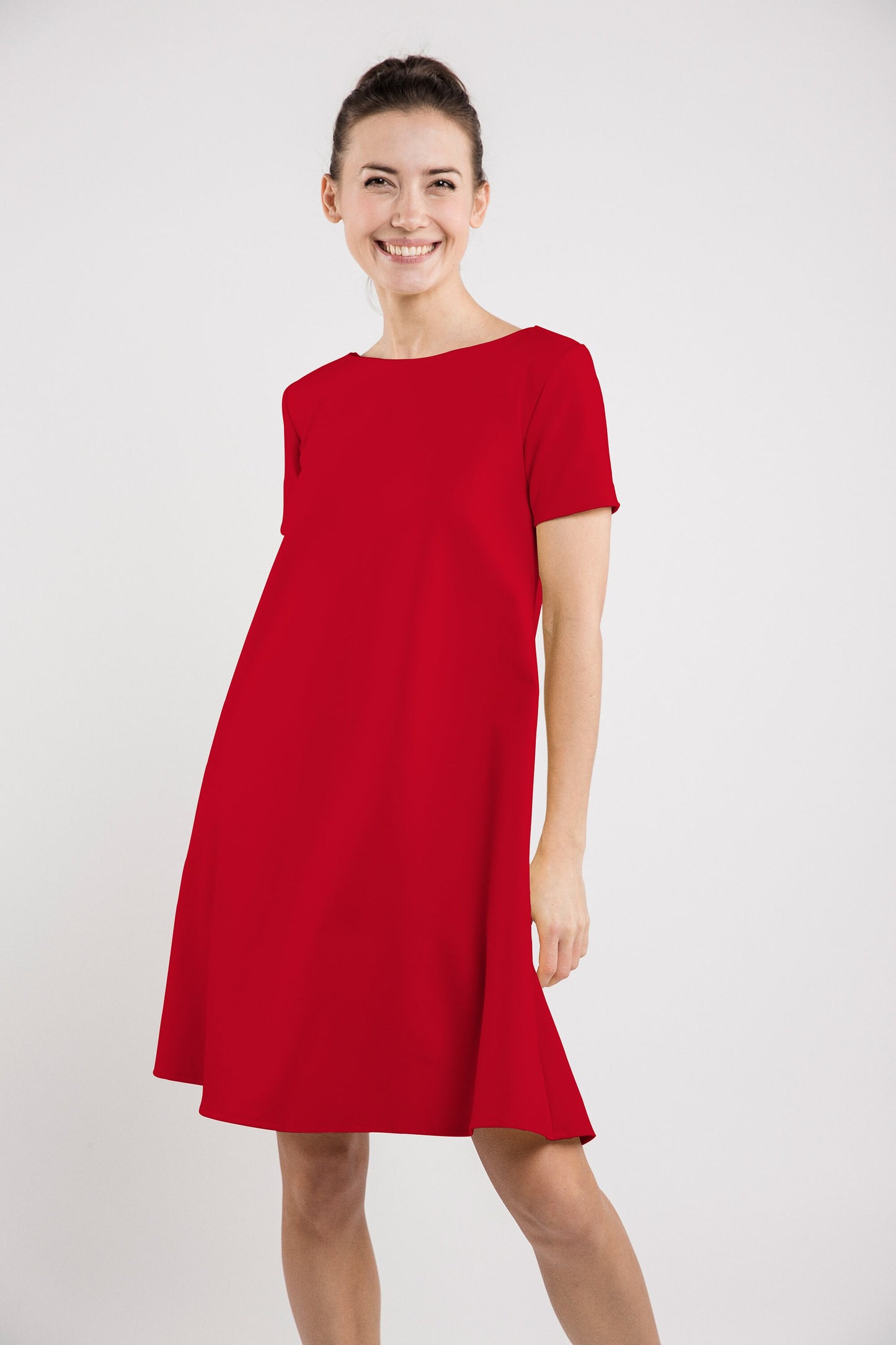 LeMuse red SUMMER CALMNESS dress with buttons