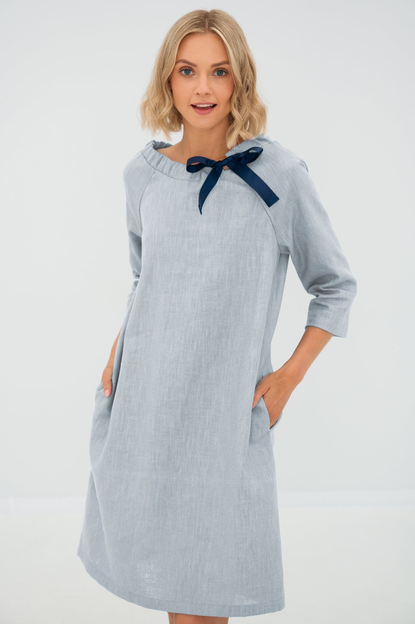 Robe de cocktail en lin FRENCH