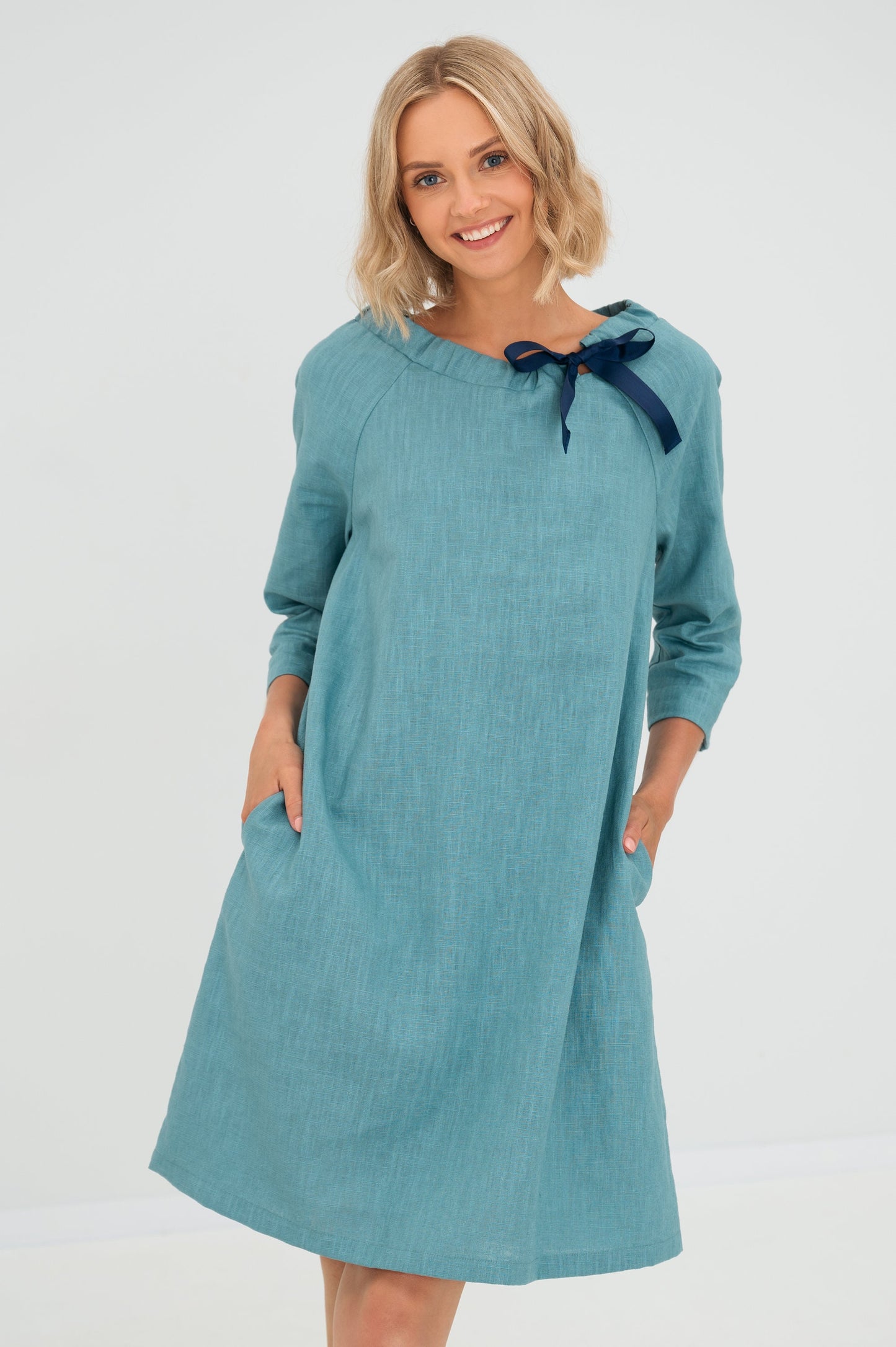 Linen cocktail dress FRENCH