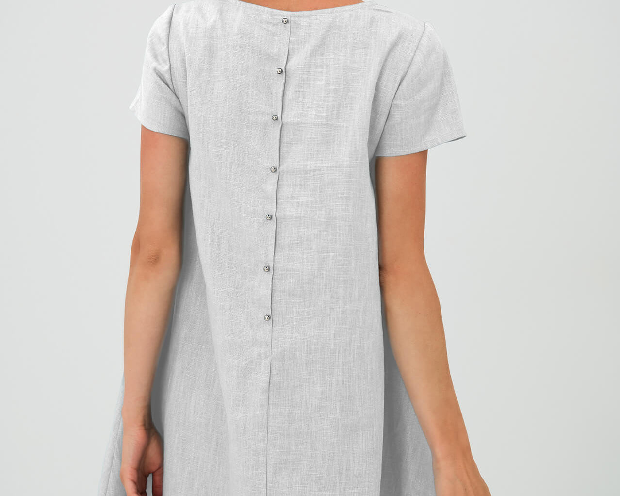 LeMuse white CALMNESS linen dress