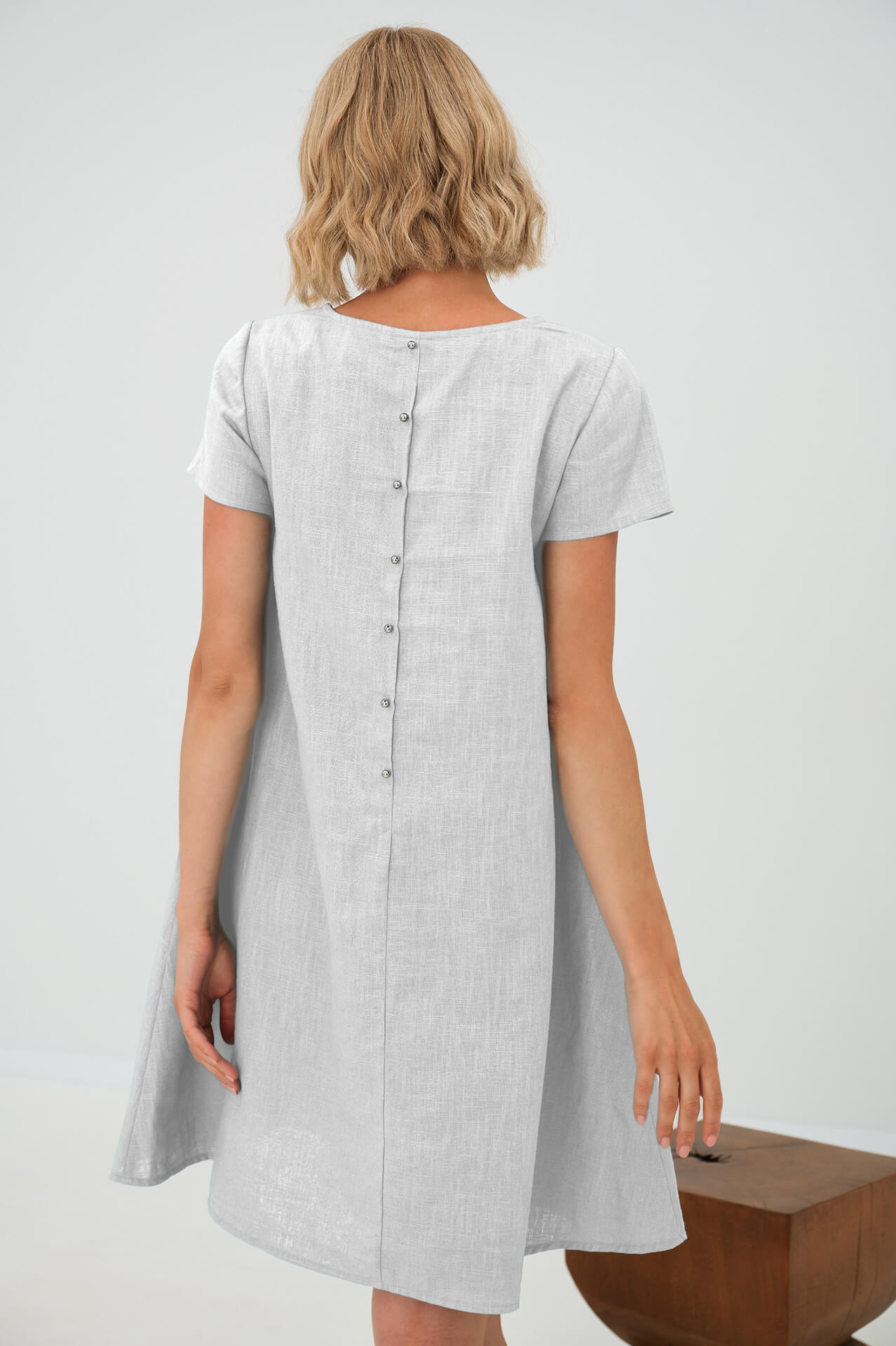 LeMuse white CALMNESS linen dress