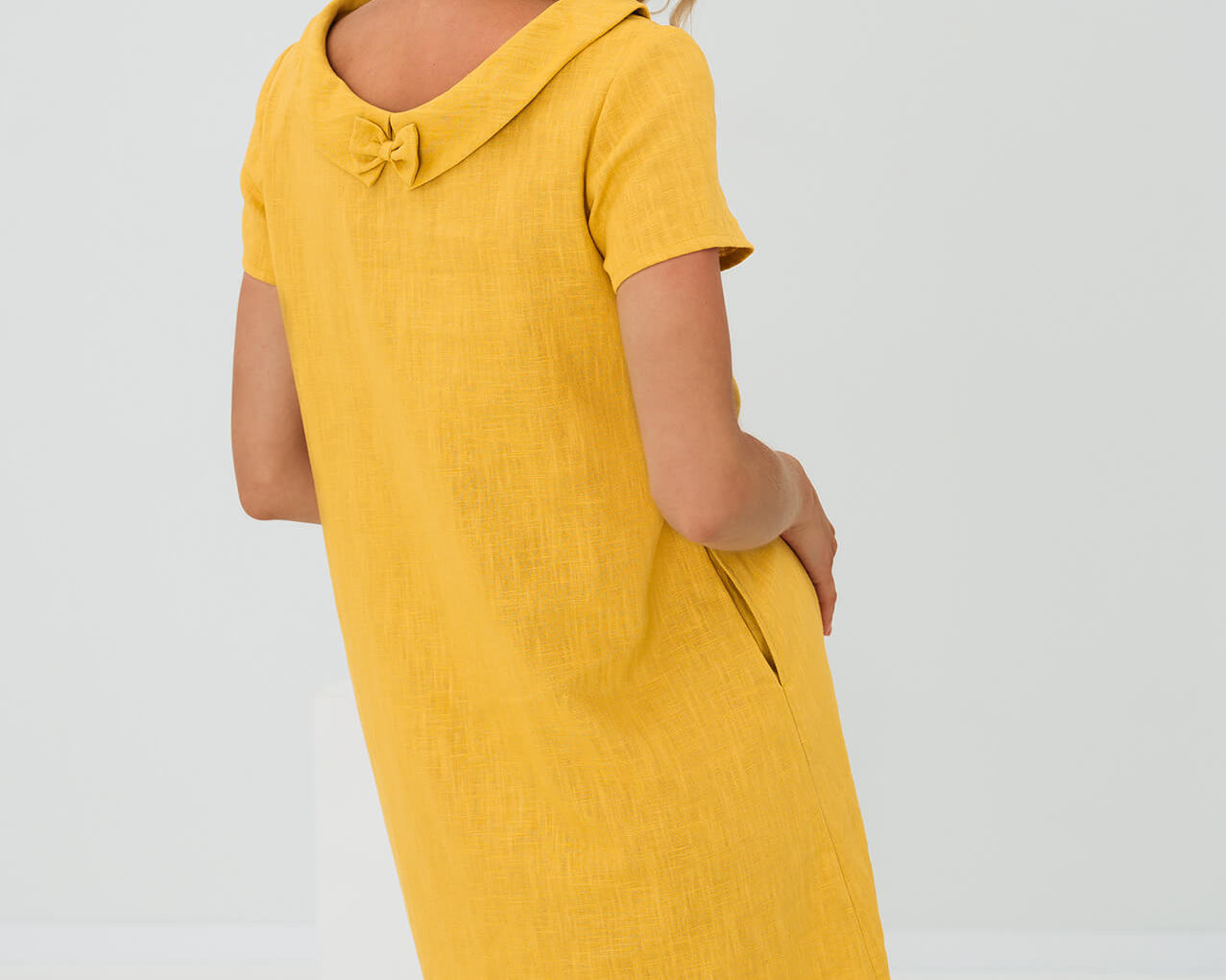 LeMuse yellow STORY linen dress