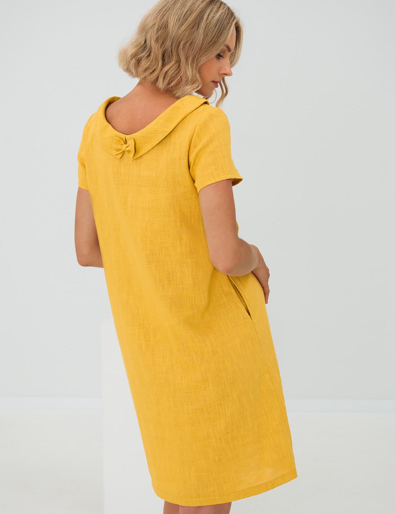 LeMuse yellow STORY linen dress