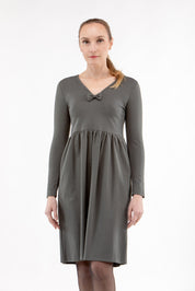 Italian Punto dress MOON, grey green, XS