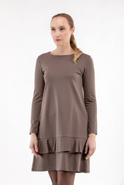 Italian Punto dress DREAM, cacao, S