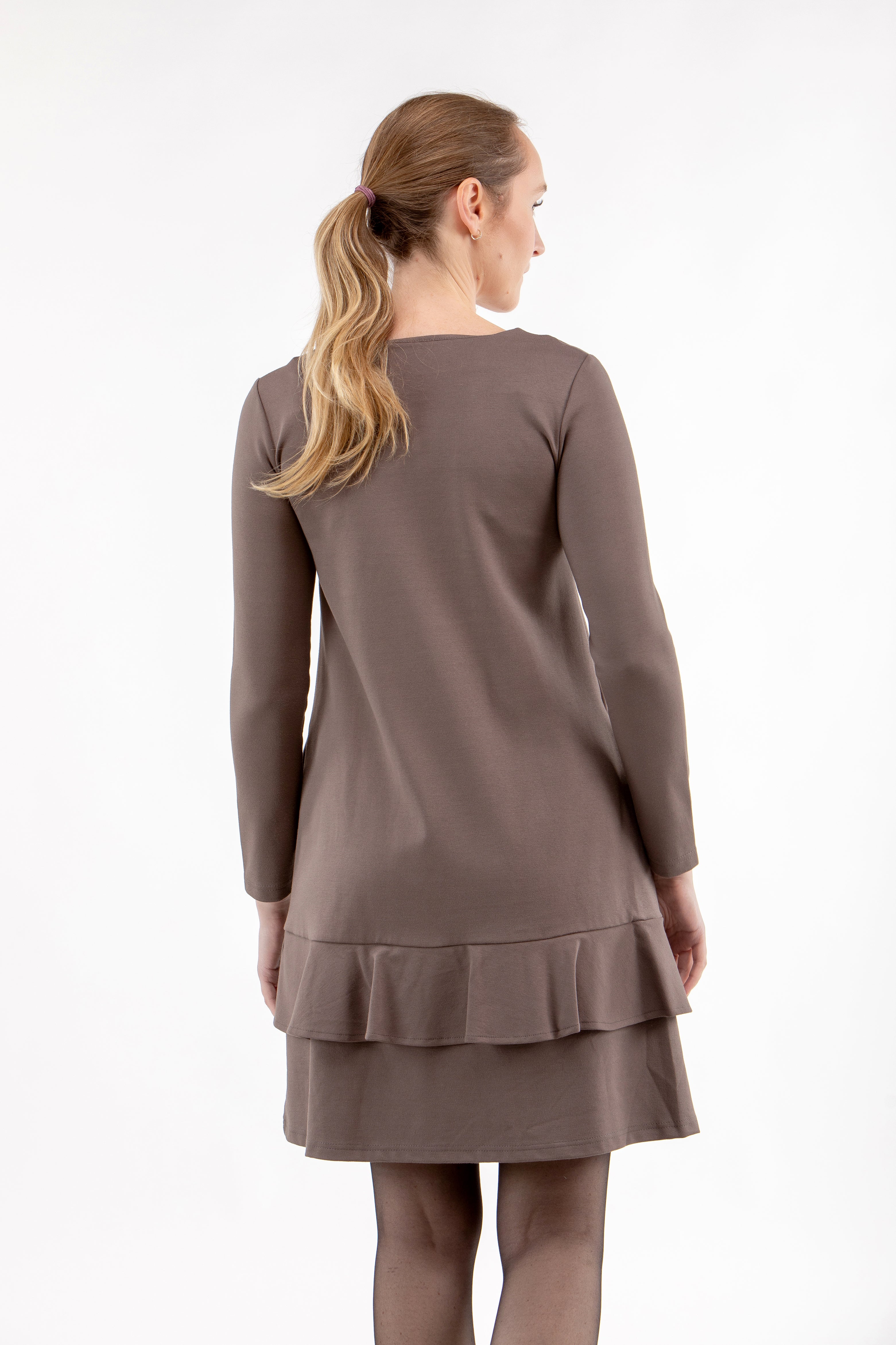 Italian Punto dress DREAM, cacao, S