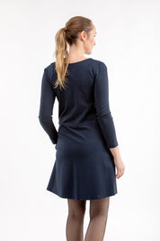 Italian Punto dress LILY, deep blue, S