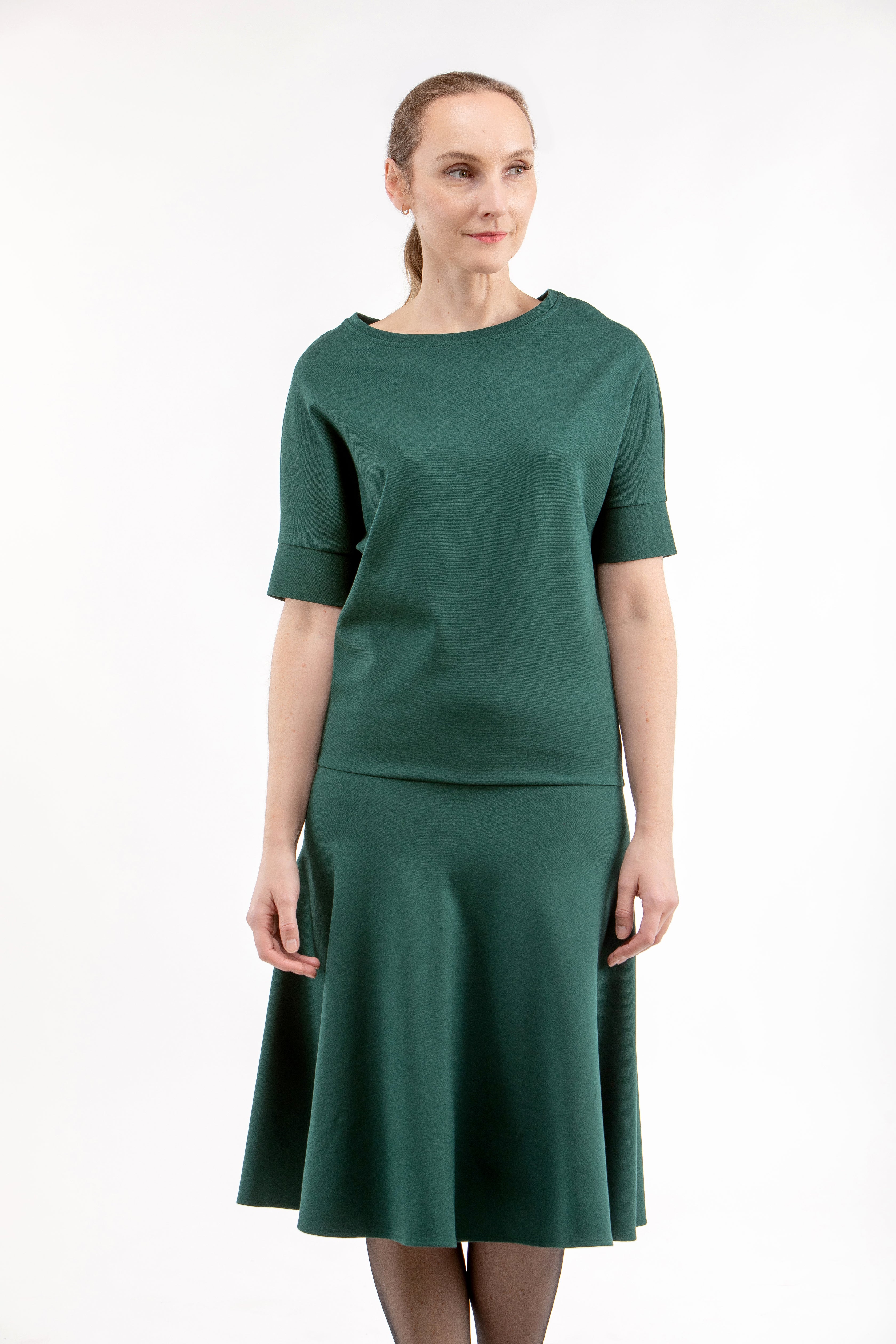 Italian Punto dress IRIS, green, S