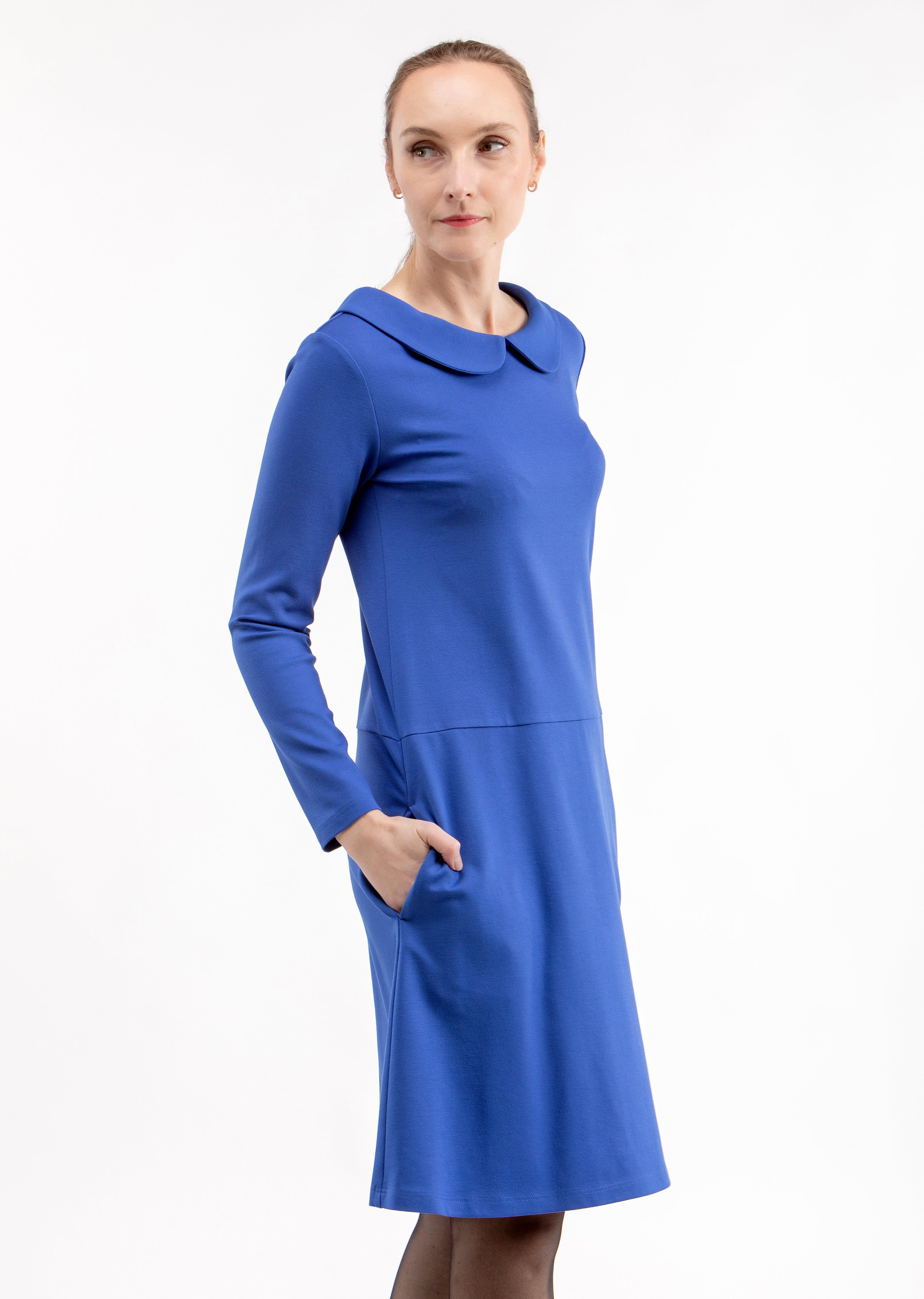 Italian Punto dress ODESSA, royal blue, S