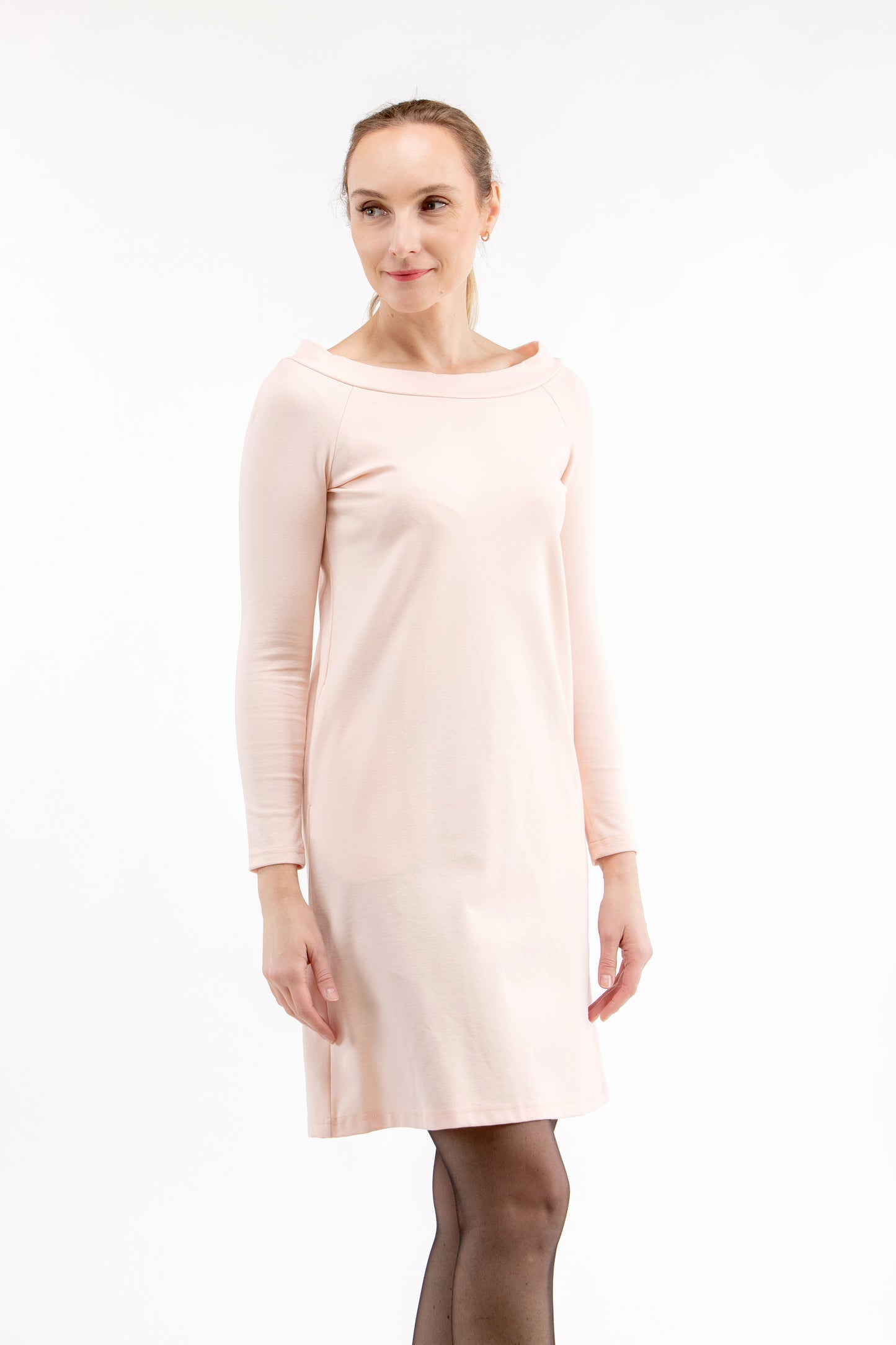 Italienisches Punto-Kleid OPHELIA, nackt, S