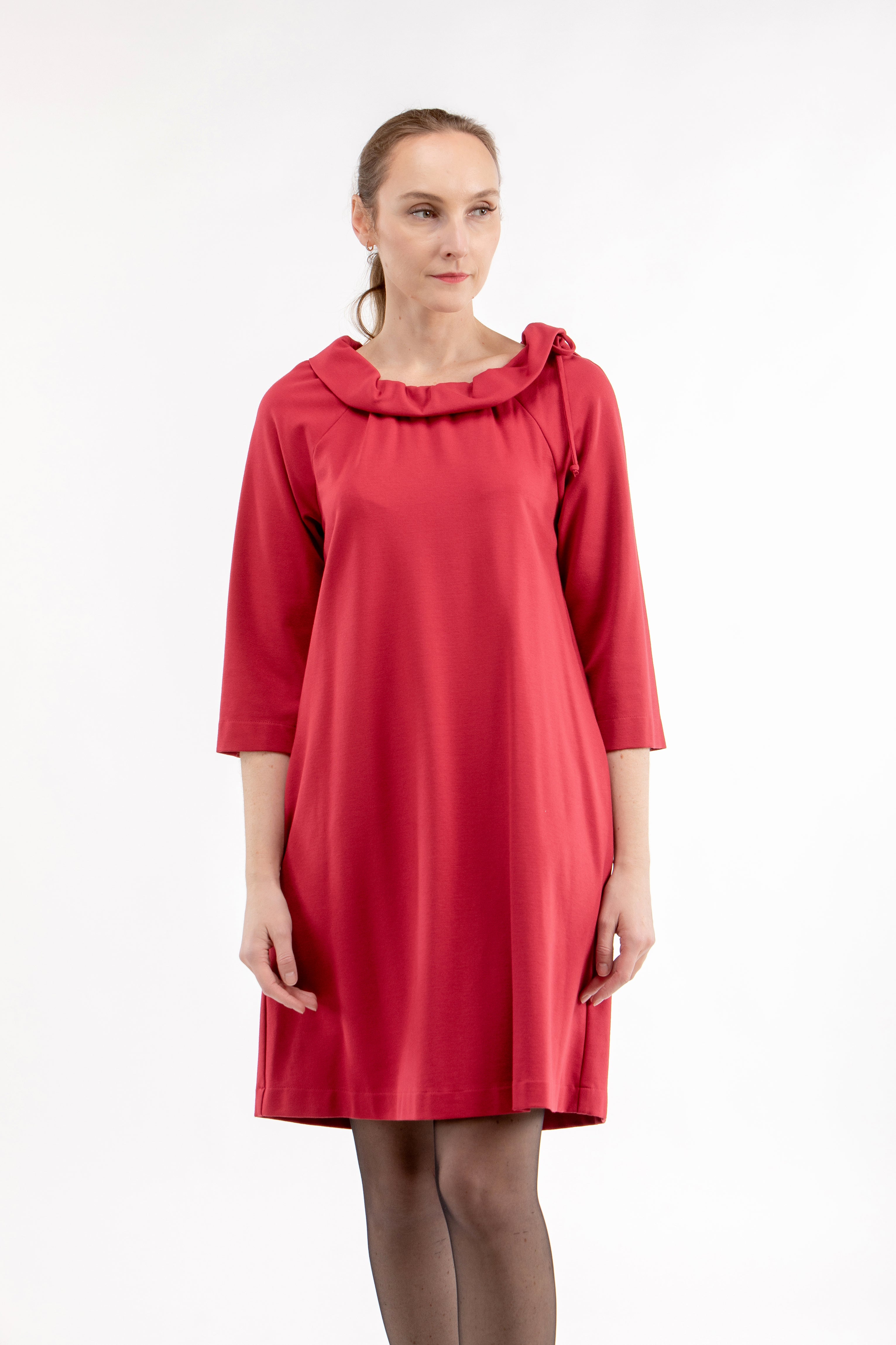 Italian Punto dress ARIA, red, S