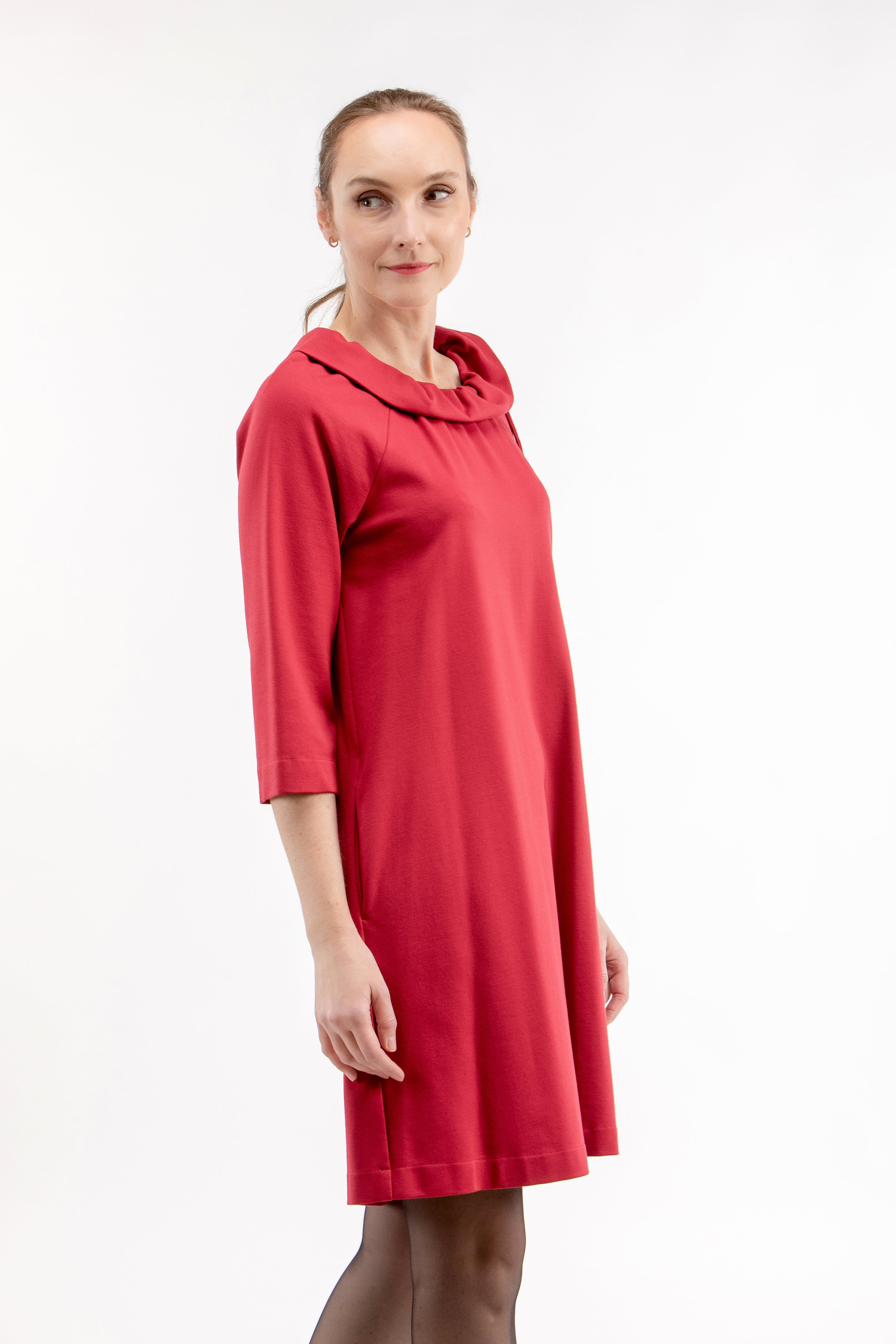 Italian Punto dress ARIA, red, S