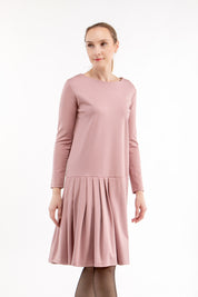 Italian Punto dress LYRA, dusty rose, XS