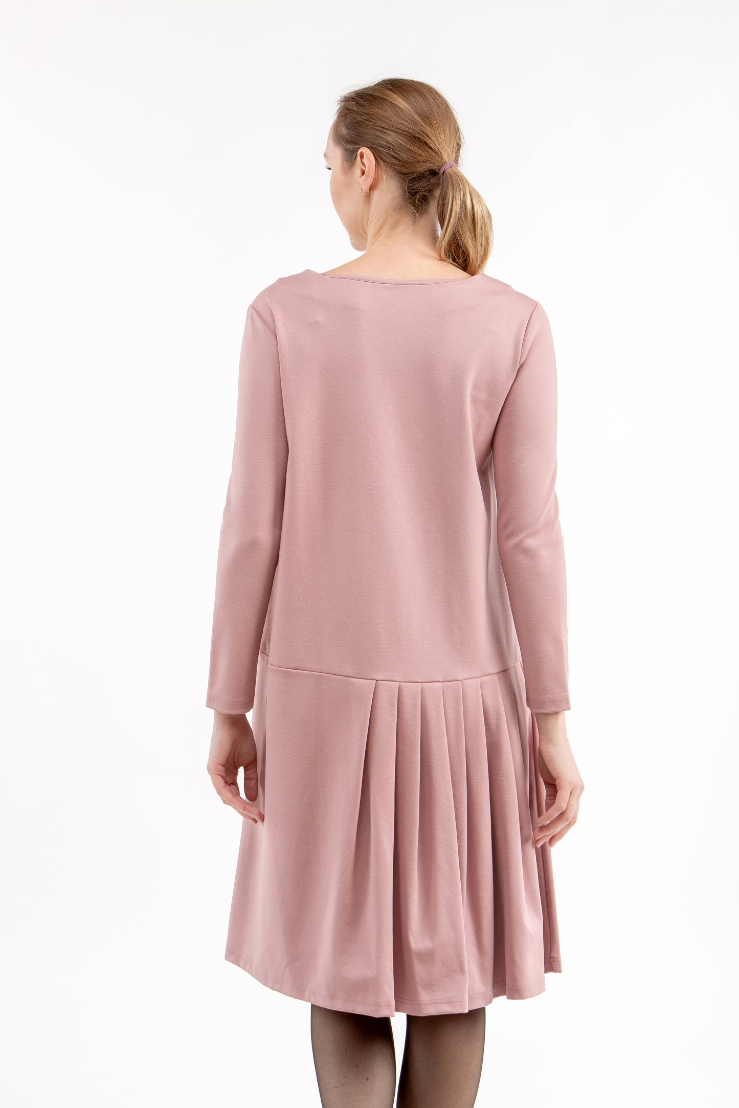Italienisches Punto-Kleid LYRA, Altrosa, XS