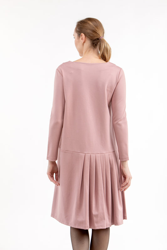 Italienisches Punto-Kleid LYRA, Altrosa, XS