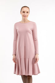 Italian Punto dress RITA, dusty rose, S