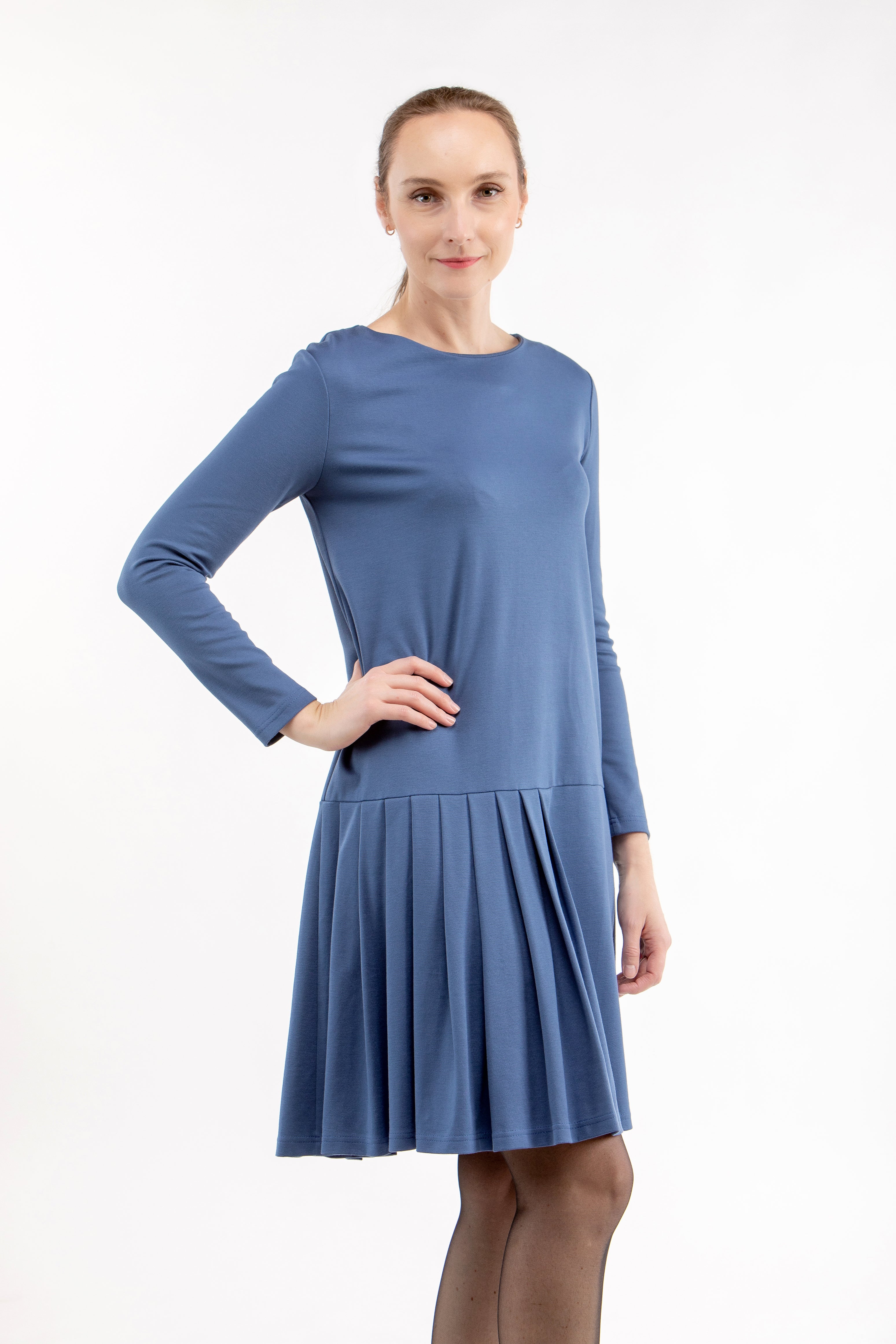 Italian Punto dress LYRA, blue, S