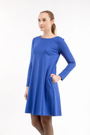 Italian Punto dress JUNO, royal blue, XS