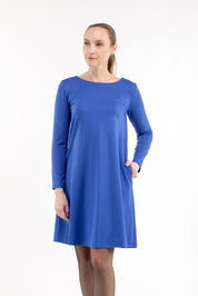 Italian Punto dress JUNO, royal blue, XS